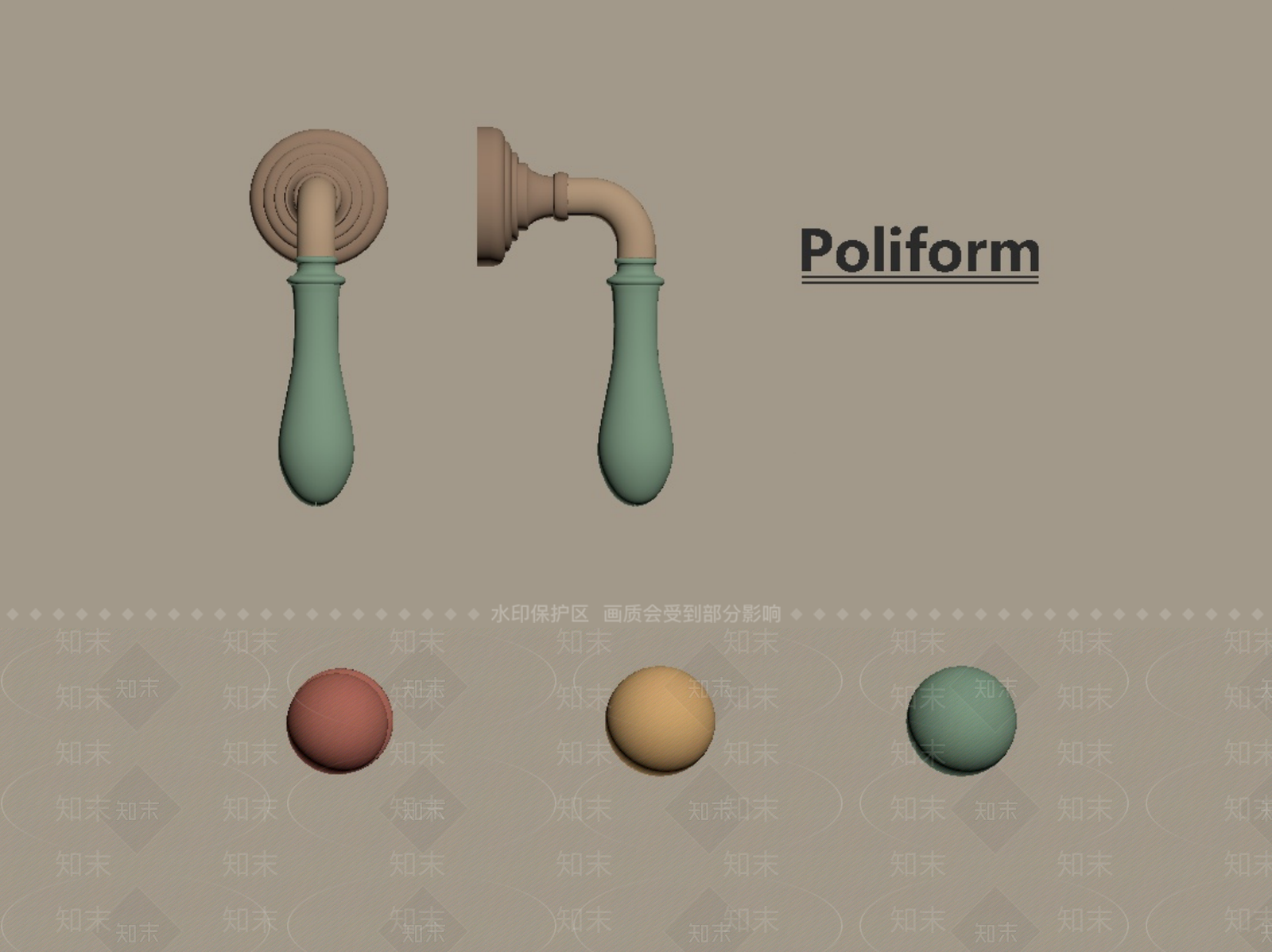 法式美式拉手SU模型下载【ID:1201255549】