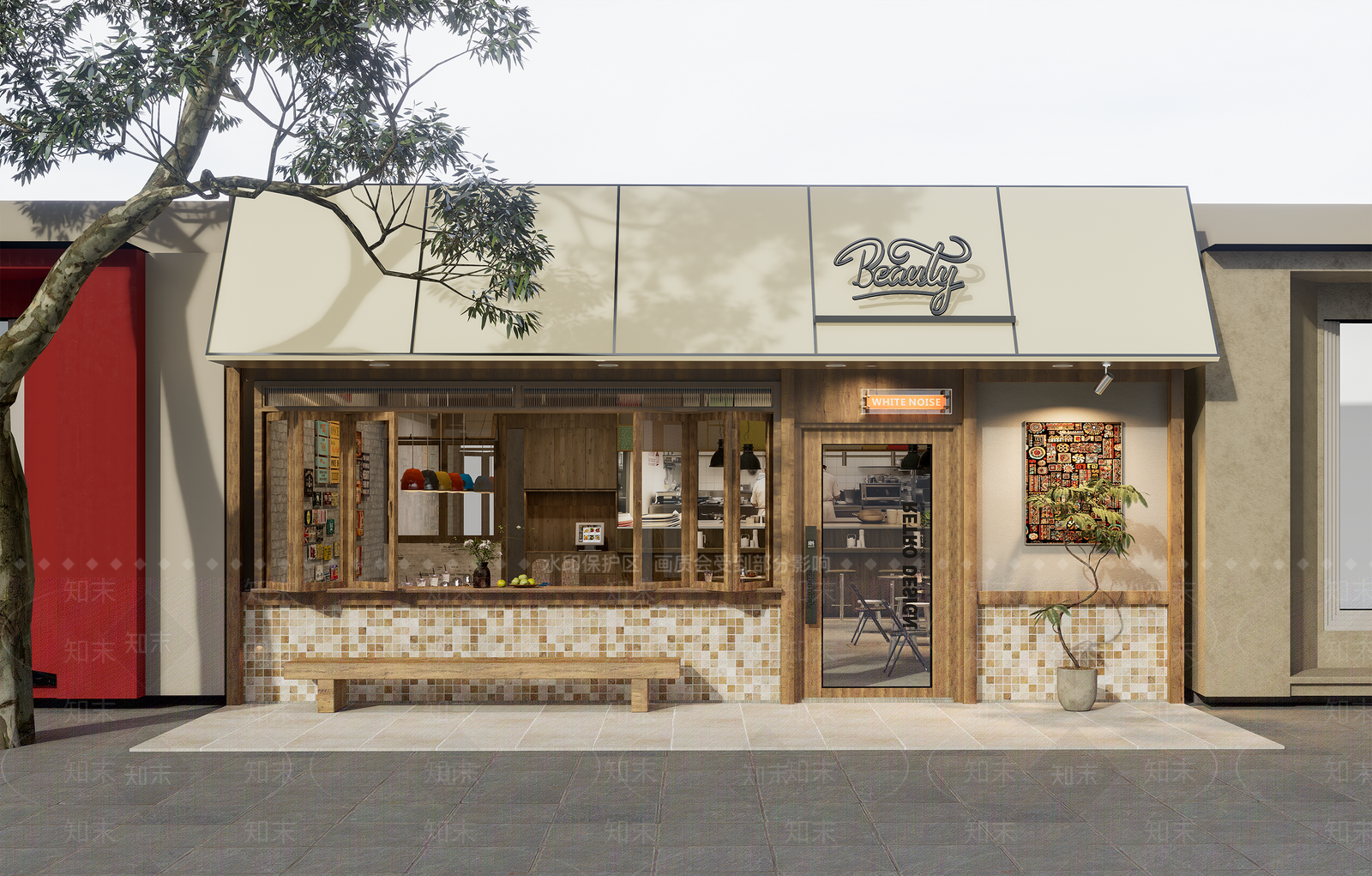 复古侘寂咖啡厅3D模型下载【ID:1201258969】