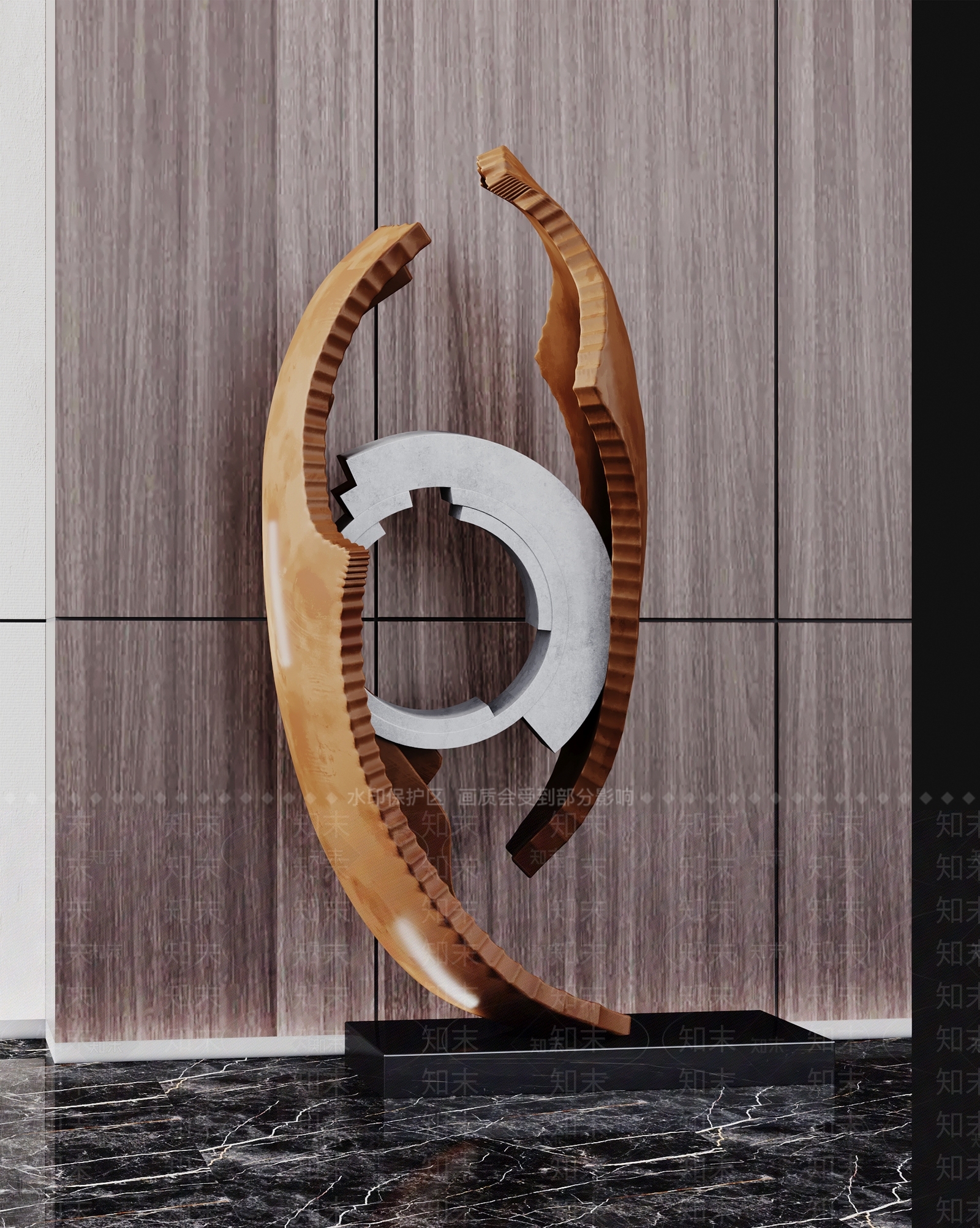 现代简约雕塑摆件3D模型下载【ID:1201256196】