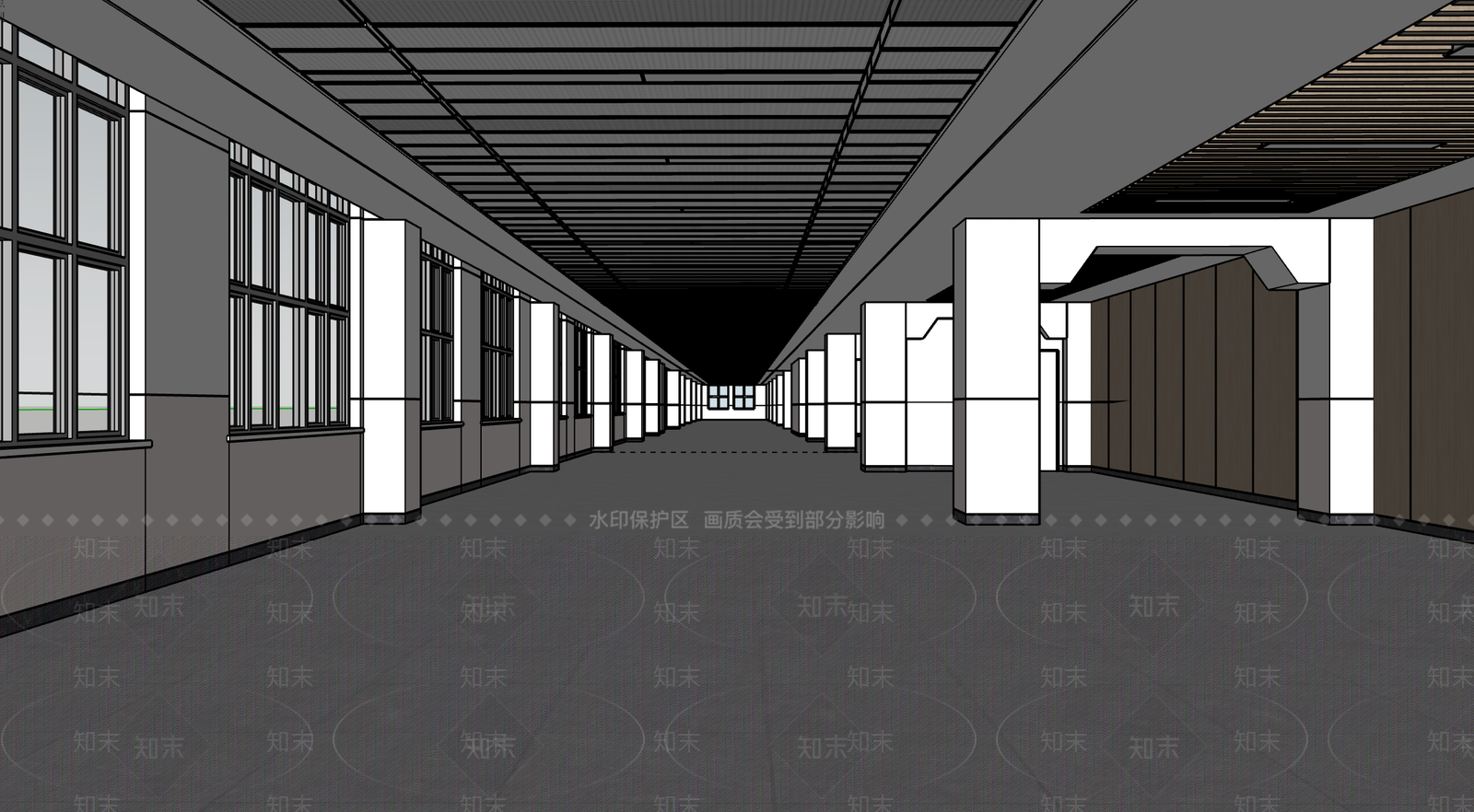 现代其他学校空间SU模型下载【ID:1201262544】