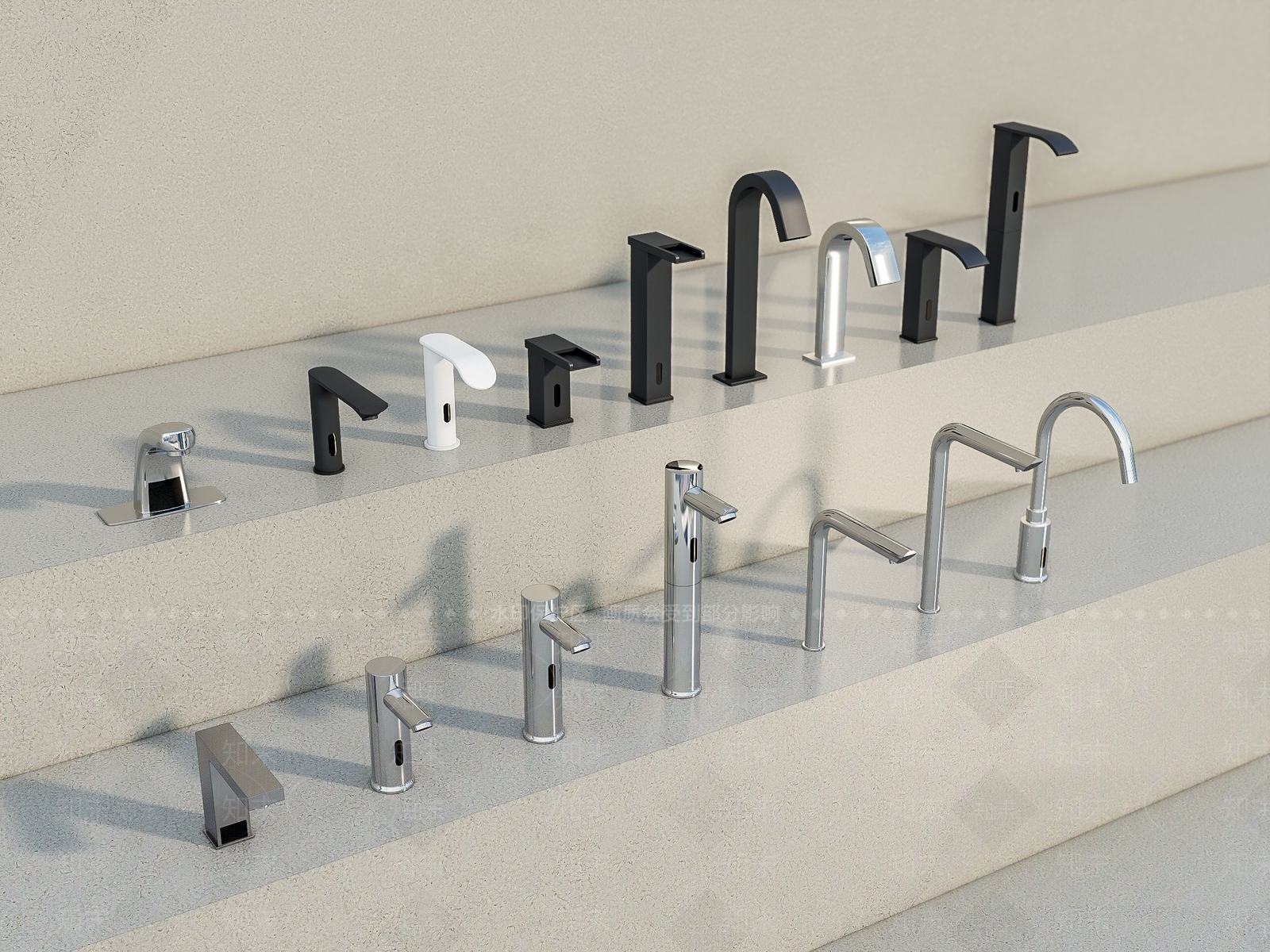 现代极简水龙头SU模型下载【ID:1201263210】