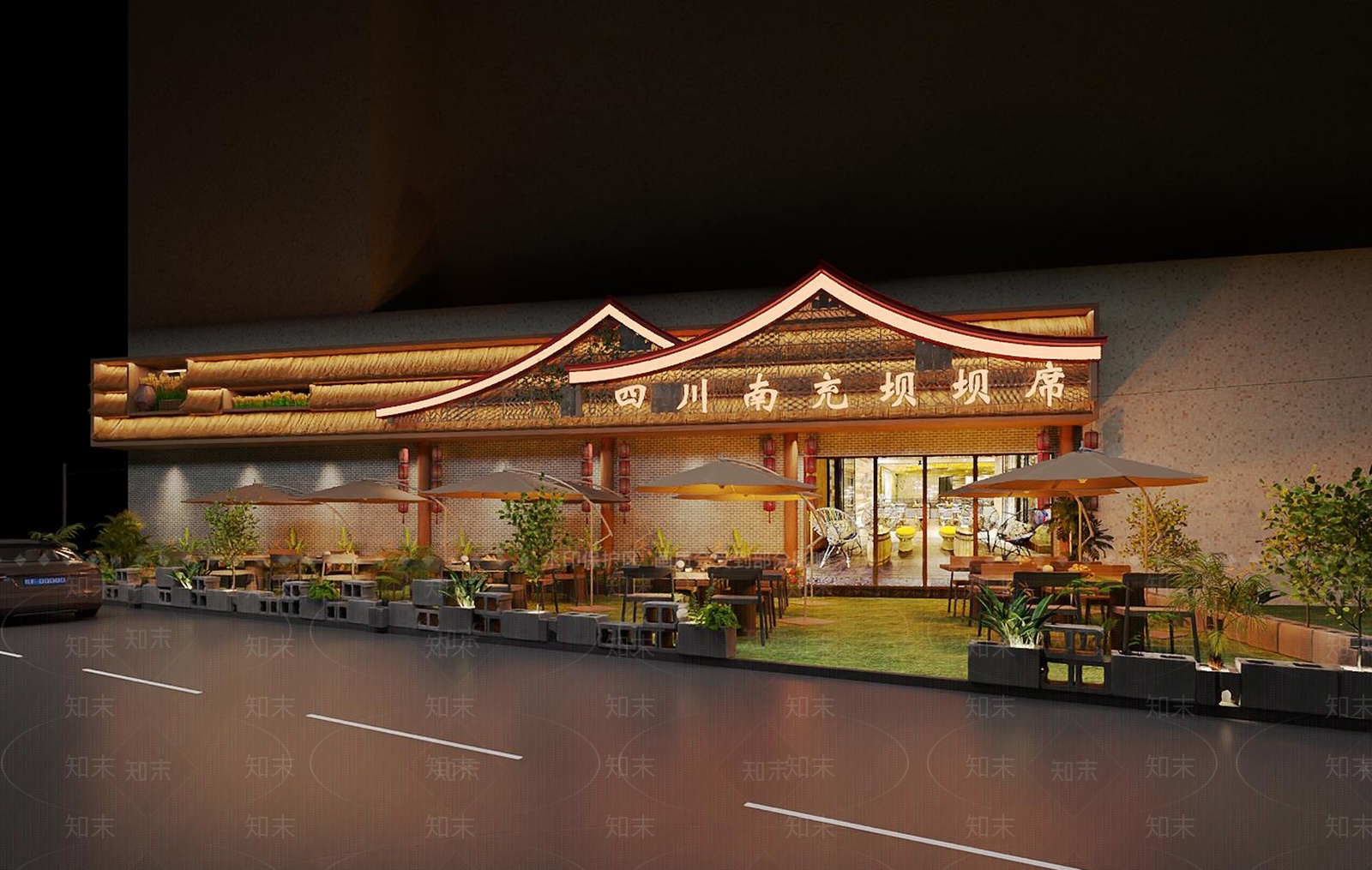 现代火锅店3D模型下载【ID:1201266467】