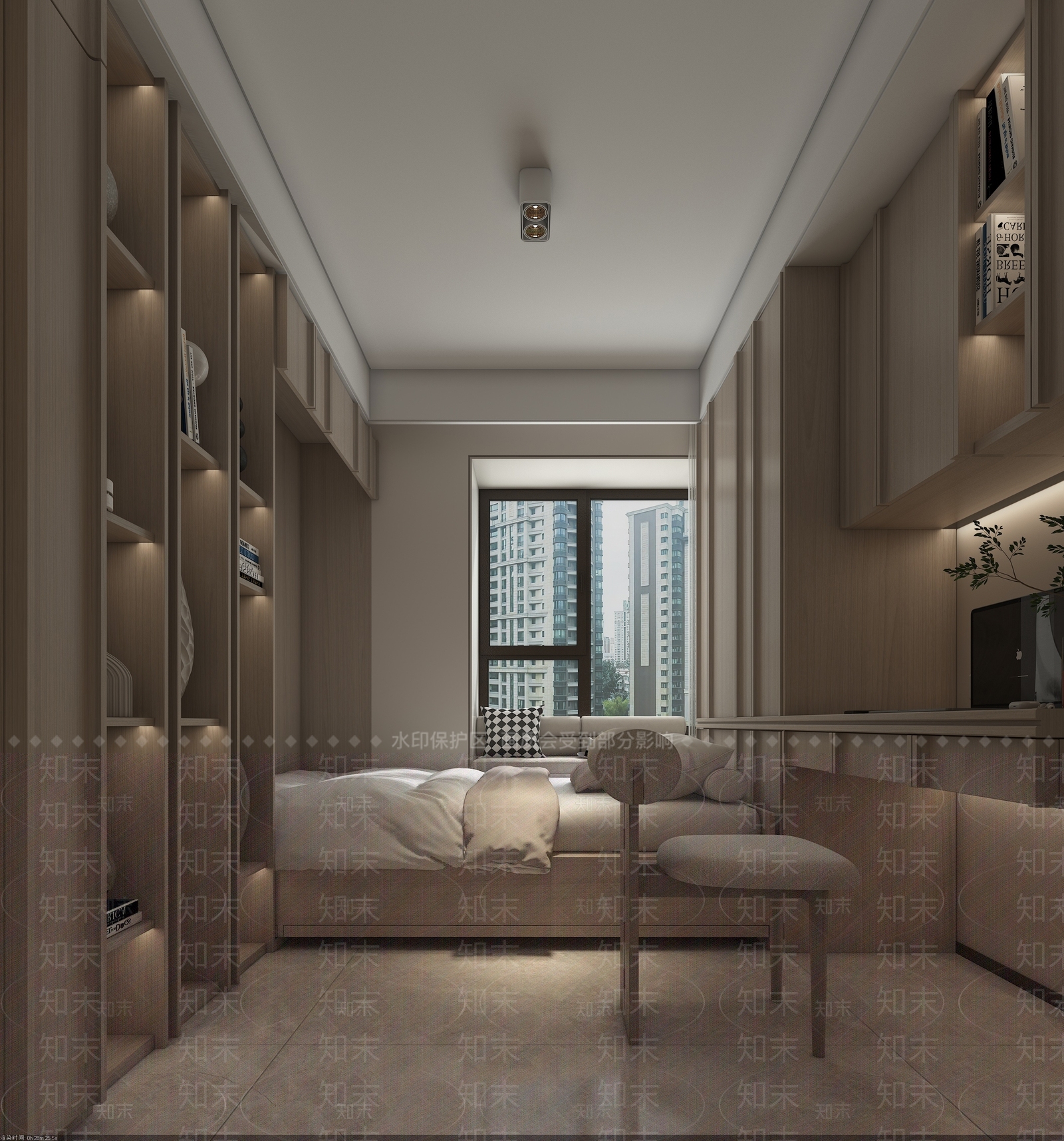 现代书房3D模型下载【ID:1201267380】