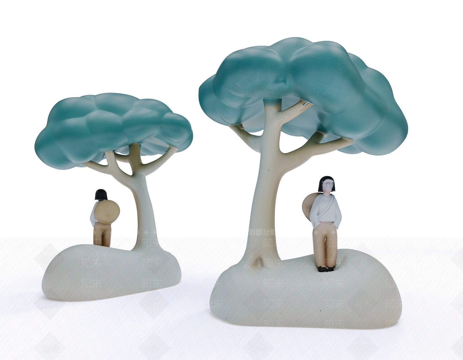 现代雕塑摆件3D模型下载【ID:1201269095】