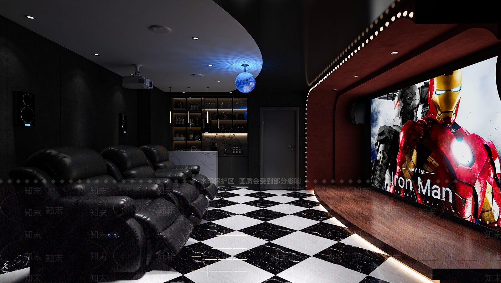 现代影音室3D模型下载【ID:1201270627】