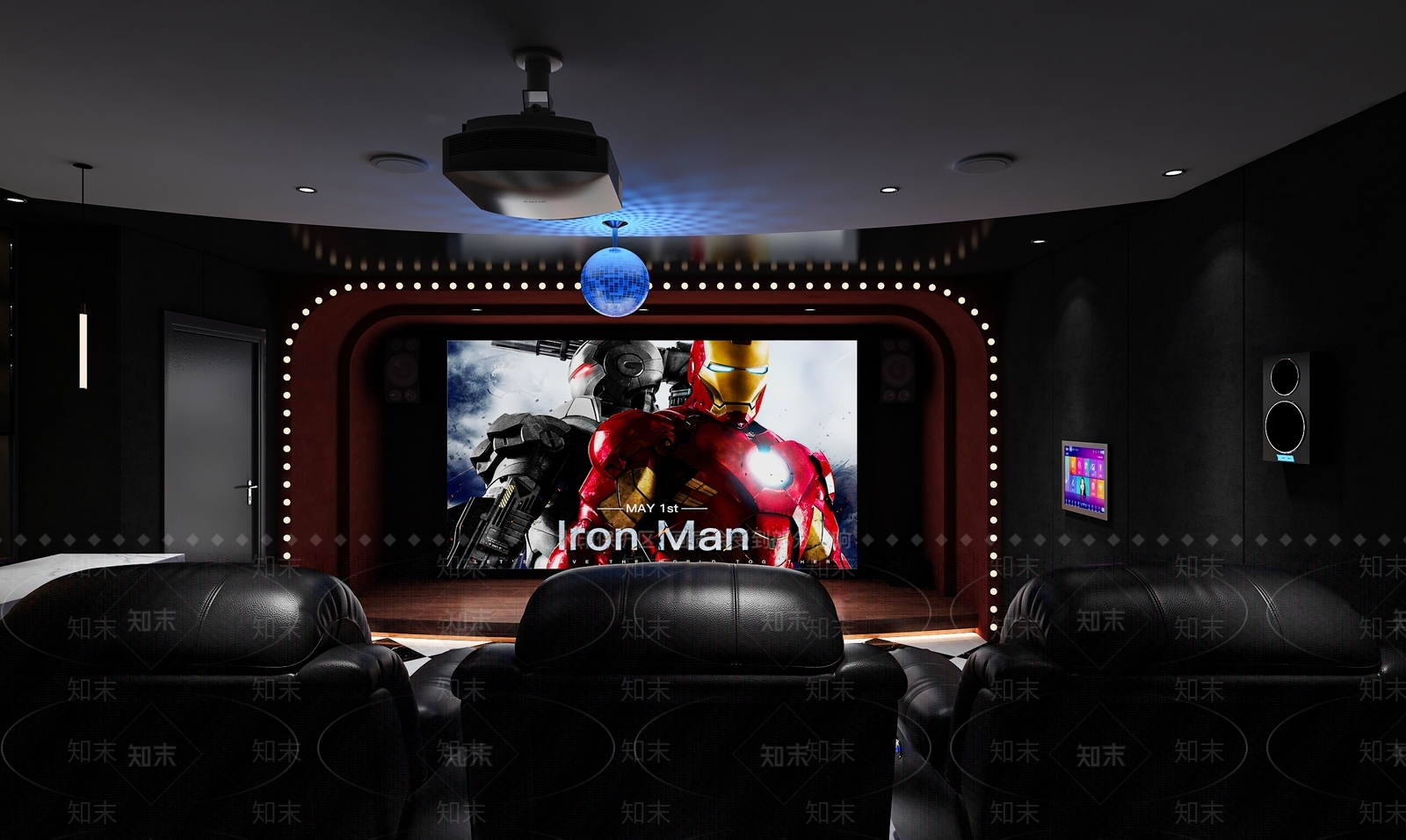 现代影音室3D模型下载【ID:1201270627】