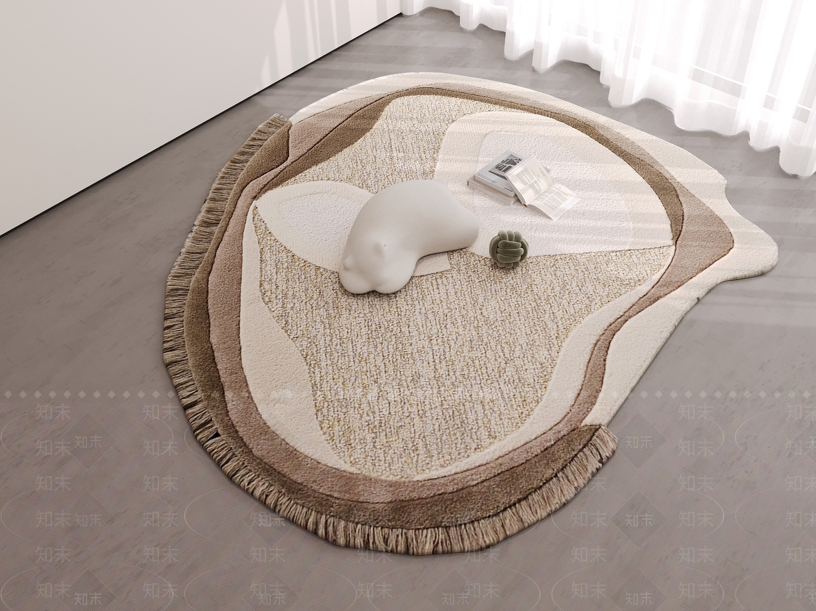 现代异形地毯3D模型下载【ID:1201275903】