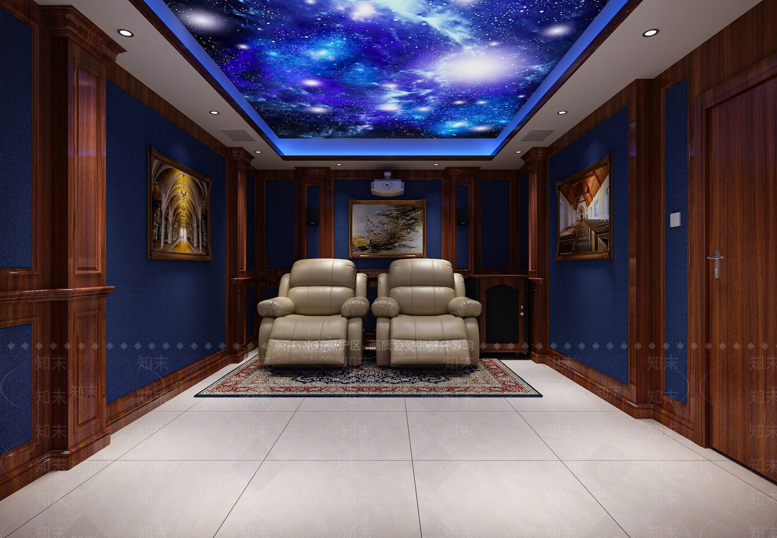 美式影音室3D模型下载【ID:1201276197】