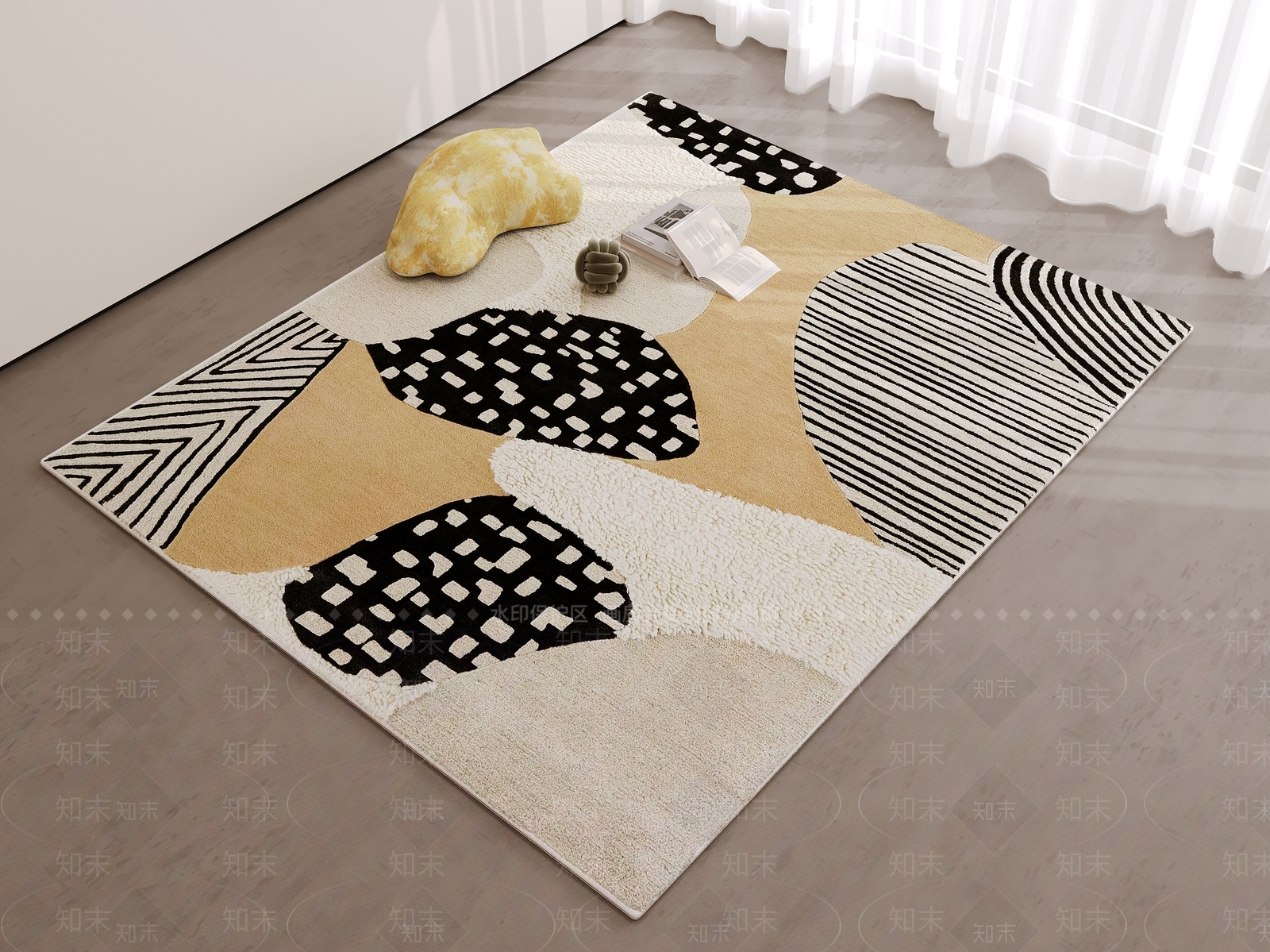 现代儿童地毯3D模型下载【ID:1201276104】