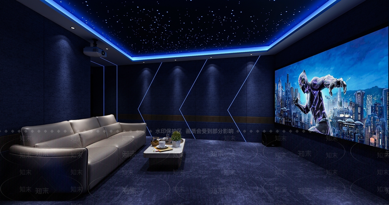 现代影音室3D模型下载【ID:1201276410】