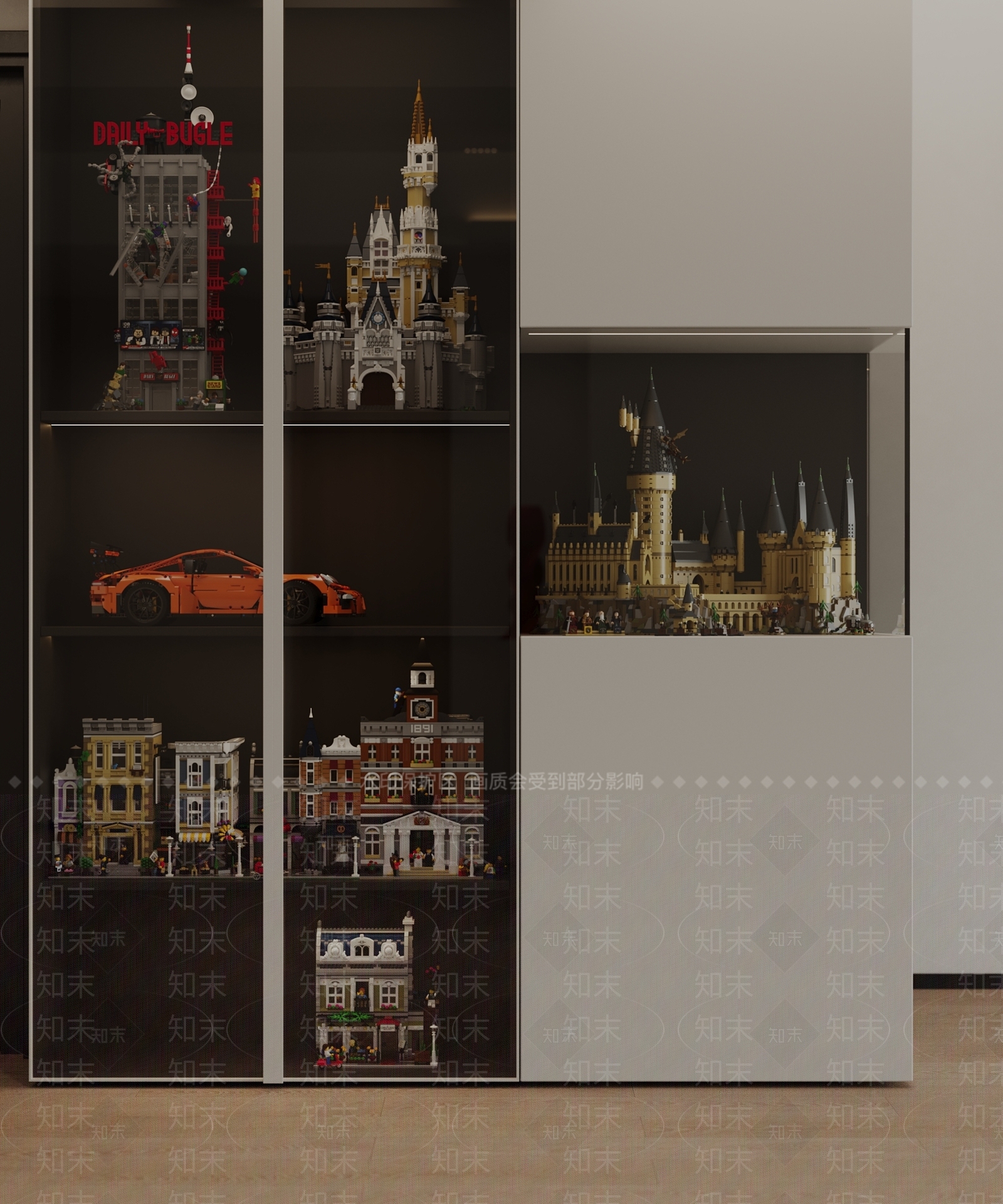 现代摆件组合3D模型下载【ID:1201277627】