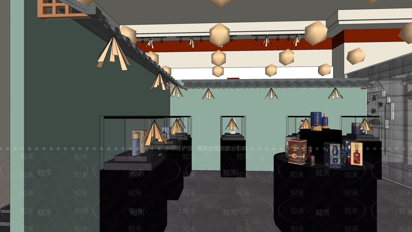 中式其他休闲娱乐空间SU模型下载【ID:1201286311】