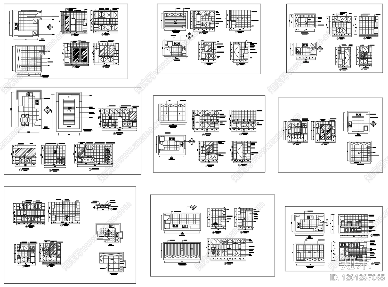 现代欧式柜子施工图下载【ID:1201287065】