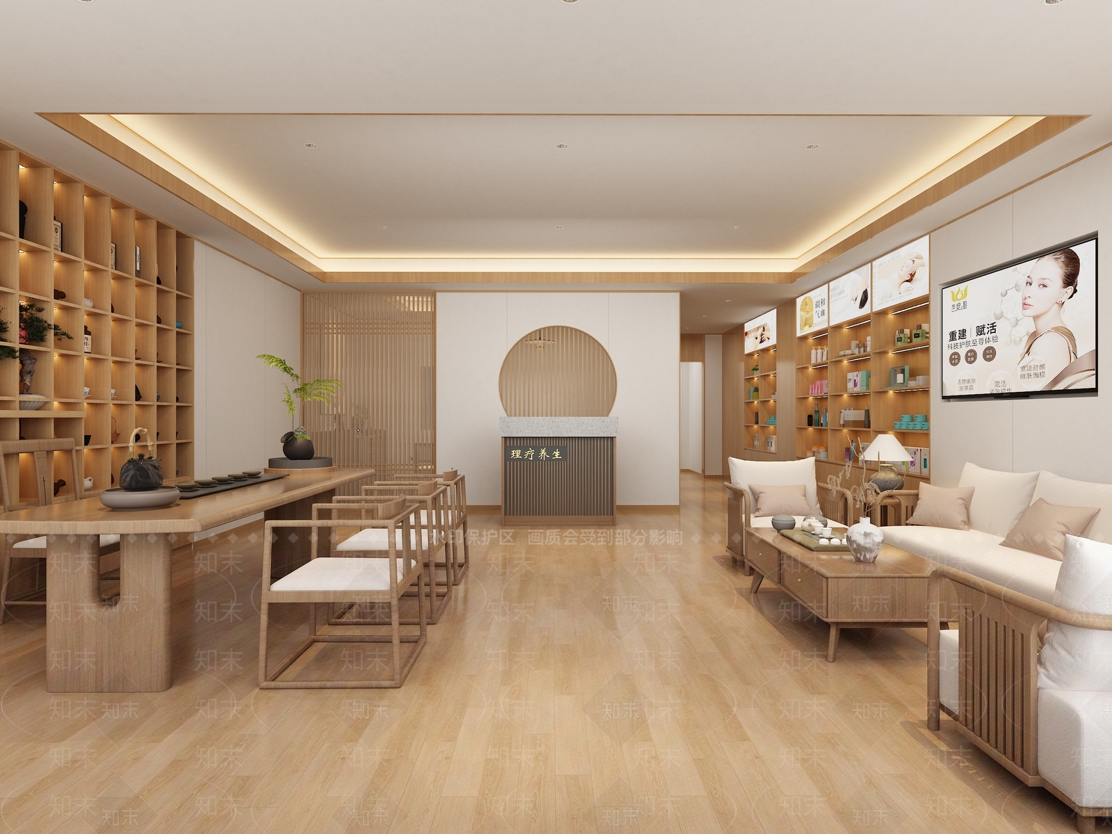 新中式禅意茶室3D模型下载【ID:1201287218】