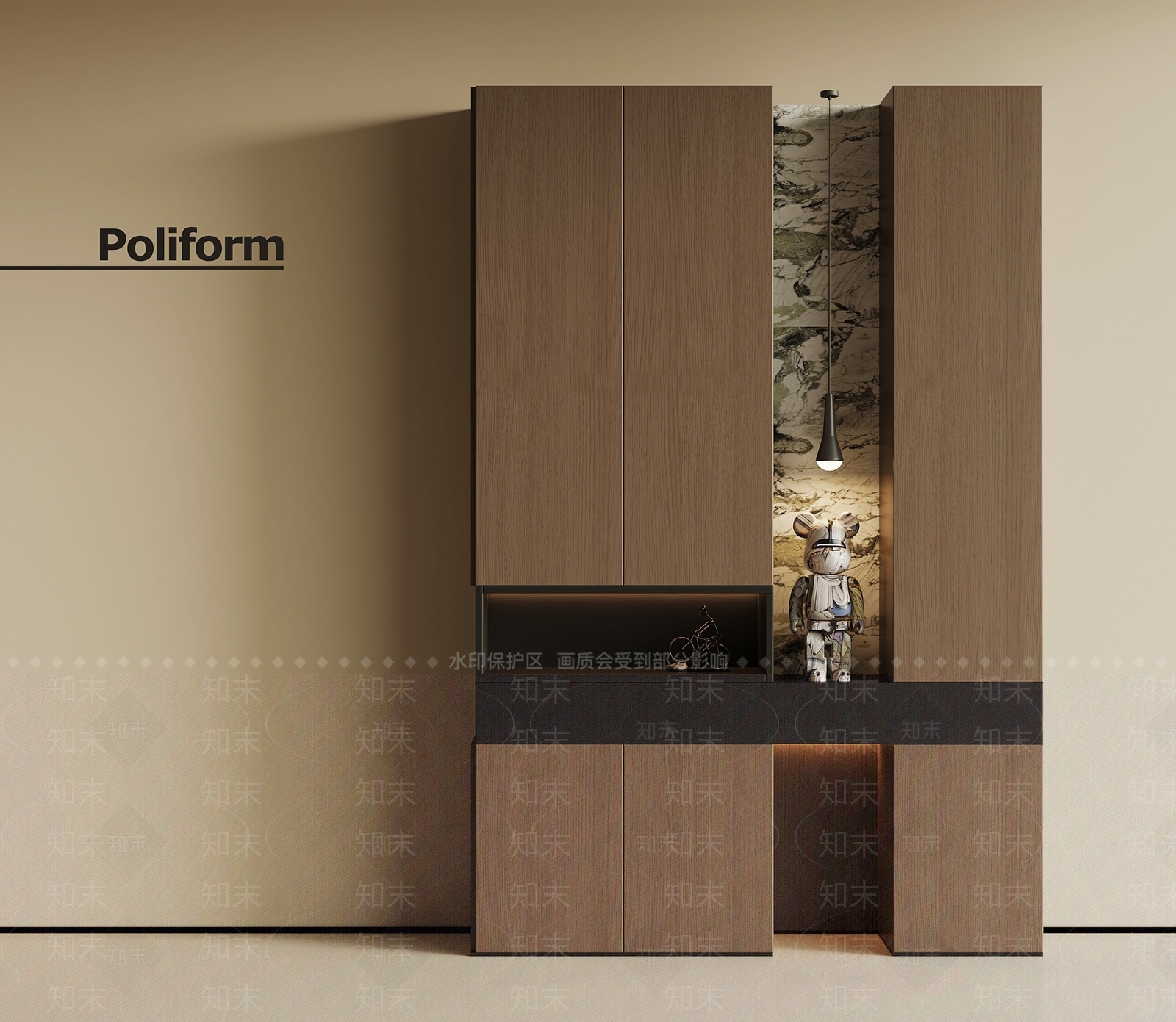 现代意式鞋柜SU模型下载【ID:1201287251】