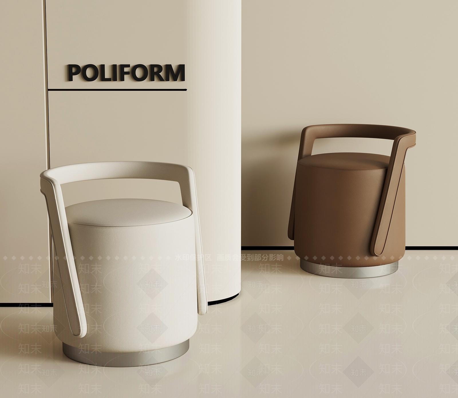 现代意式其他凳子SU模型下载【ID:1201287323】