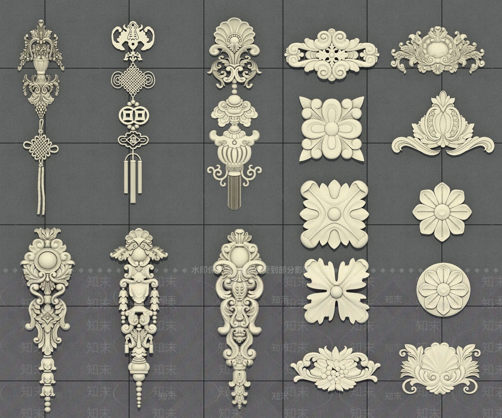 中式雕花SU模型下载【ID:1201287811】
