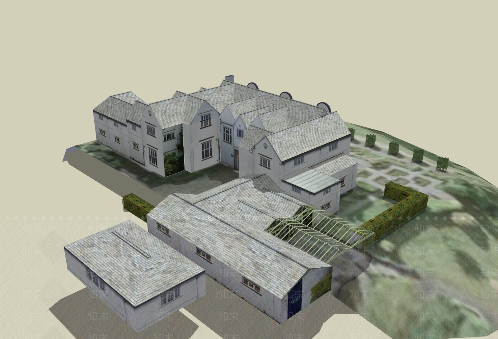 复古中古古建筑SU模型下载【ID:1201292815】