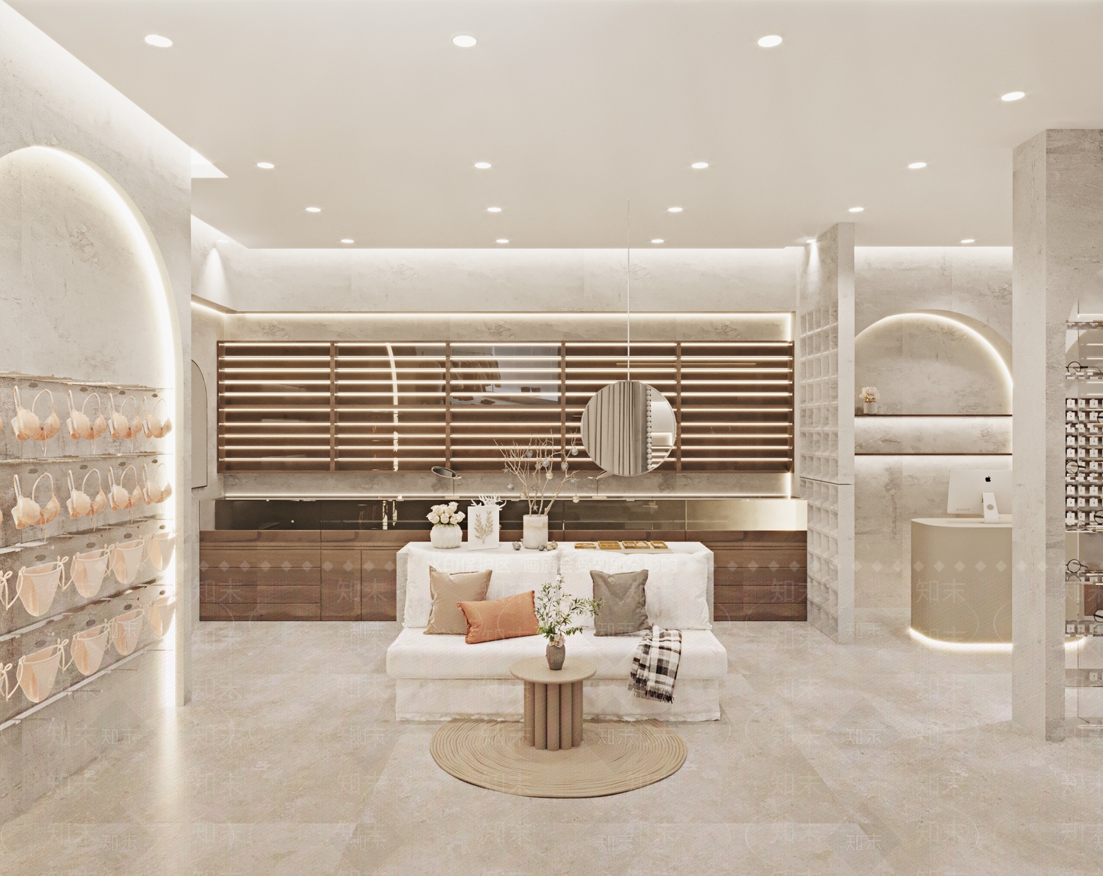 现代原木服装店3D模型下载【ID:1201292700】