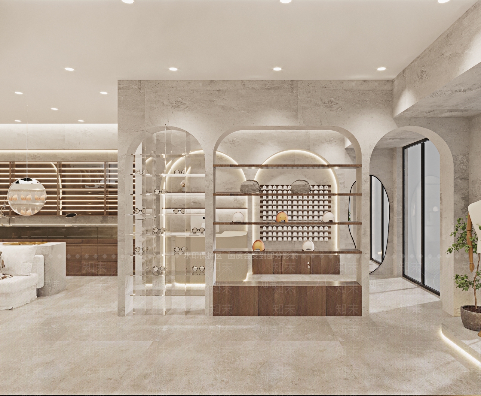 现代原木服装店3D模型下载【ID:1201292700】