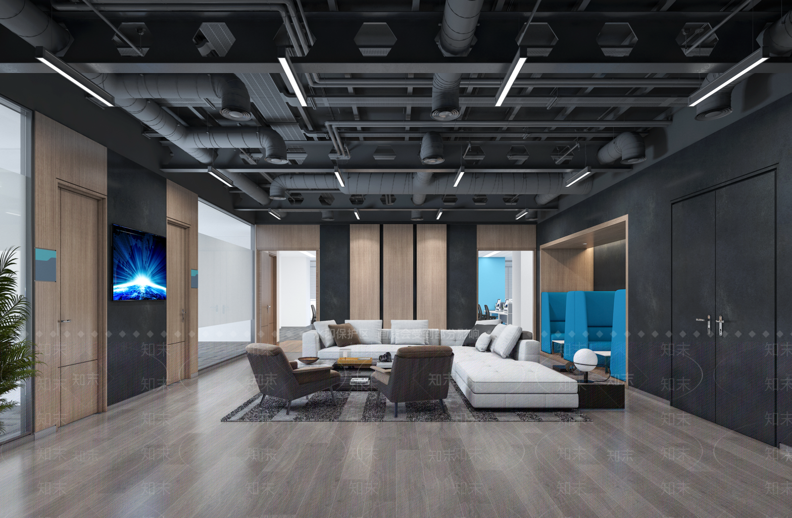 现代其他办公空间3D模型下载【ID:1201293057】
