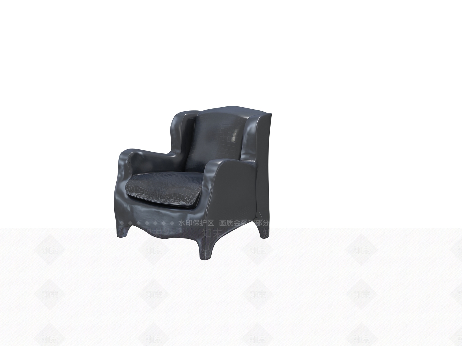 现代单人沙发3D模型下载【ID:1201293320】