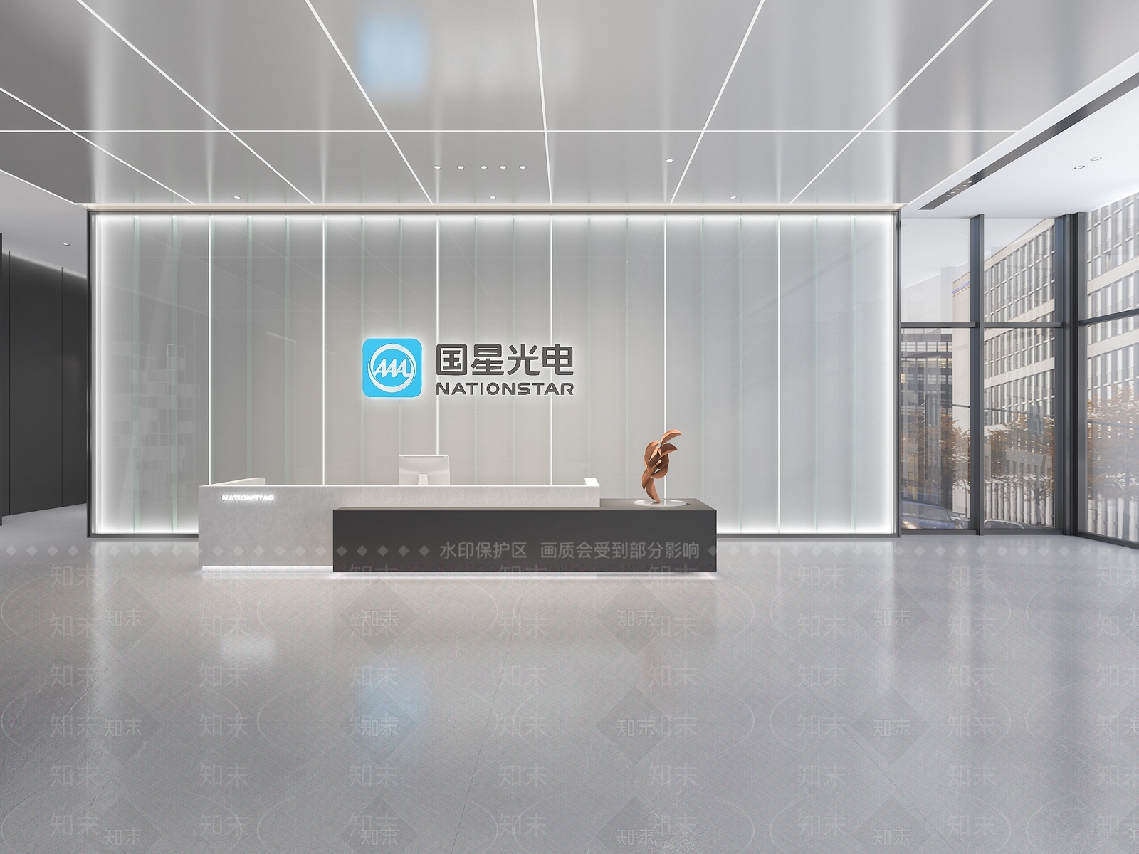 现代办公大厅3D模型下载【ID:1201294498】