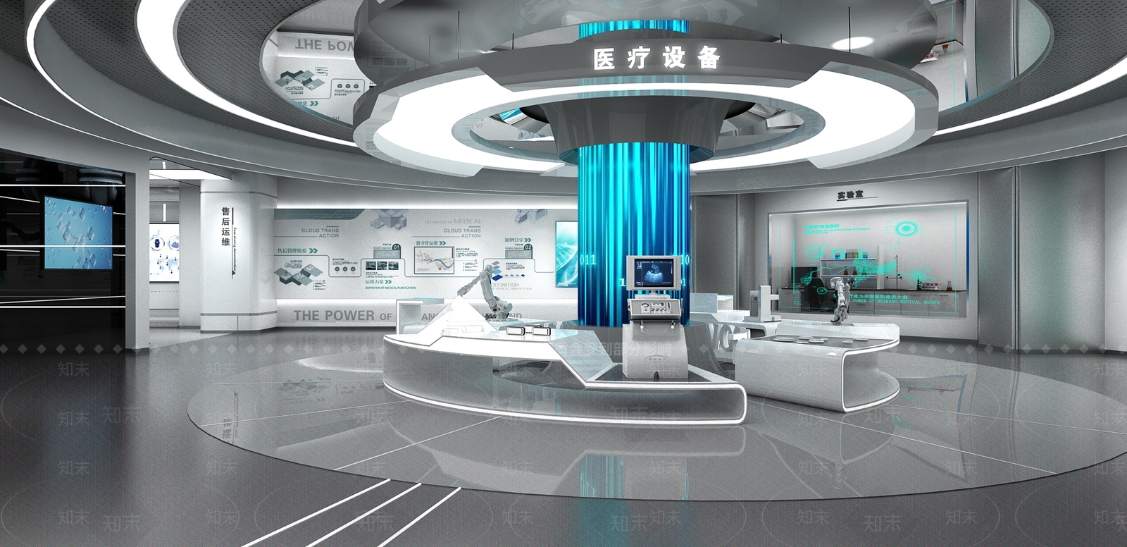 现代简约企业展厅3D模型下载【ID:1201295929】