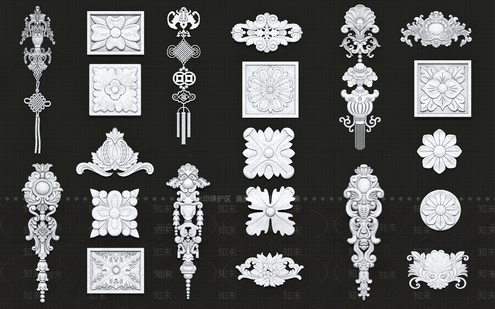 中式雕花SU模型下载【ID:1201302222】