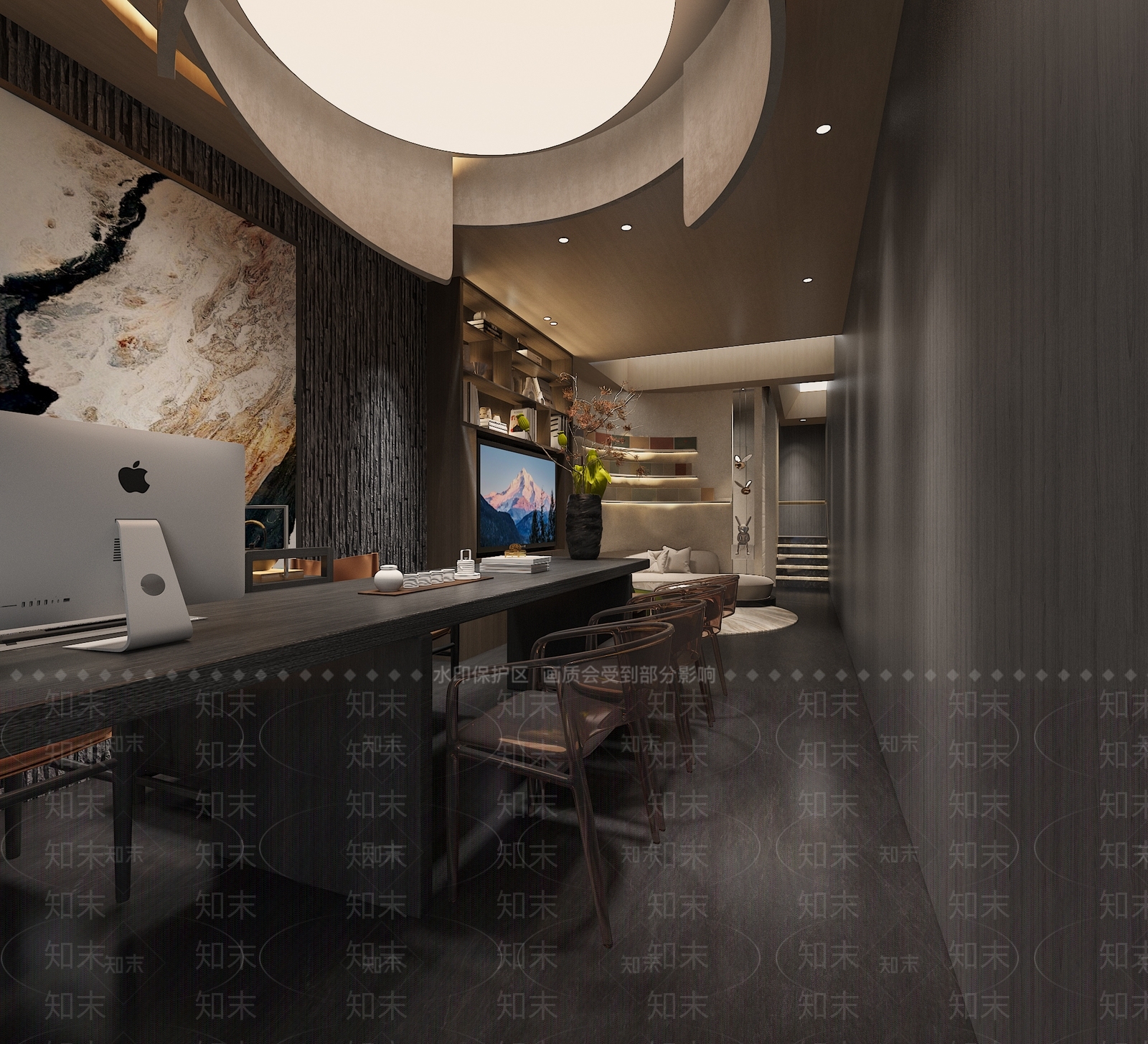 现代接待室3D模型下载【ID:1201302553】