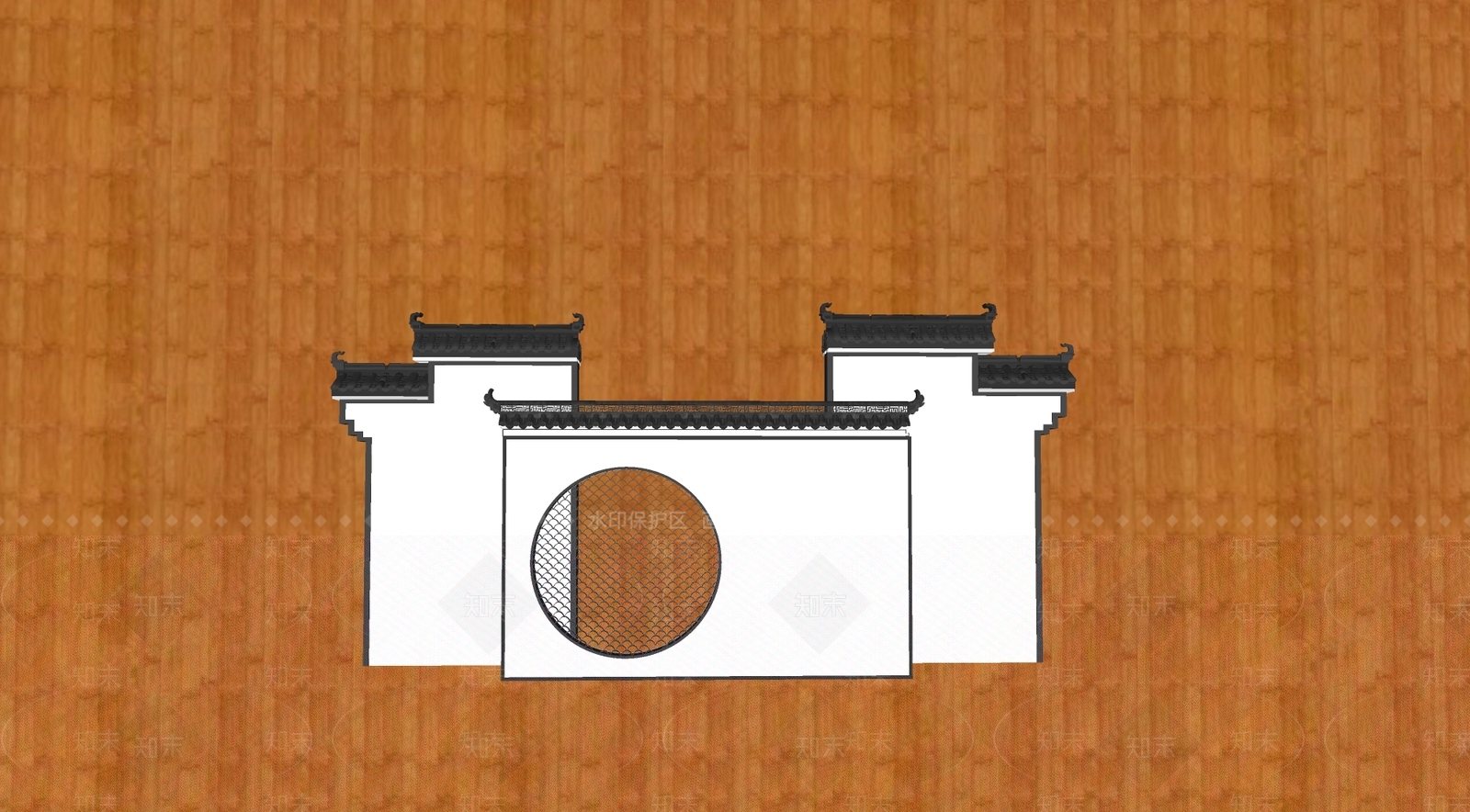 现代背景墙SU模型下载【ID:1201304916】