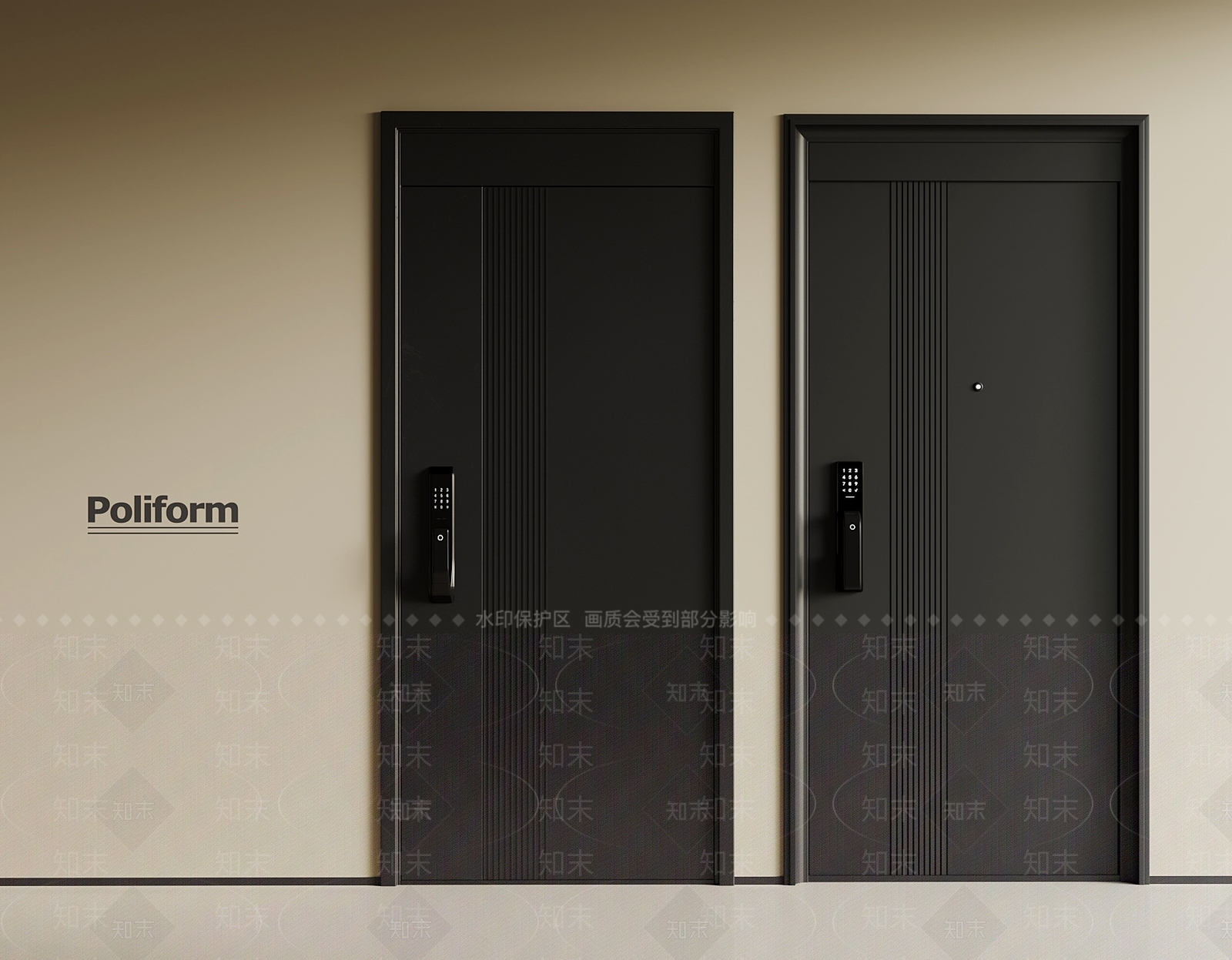 现代单开门3D模型下载【ID:1201306244】