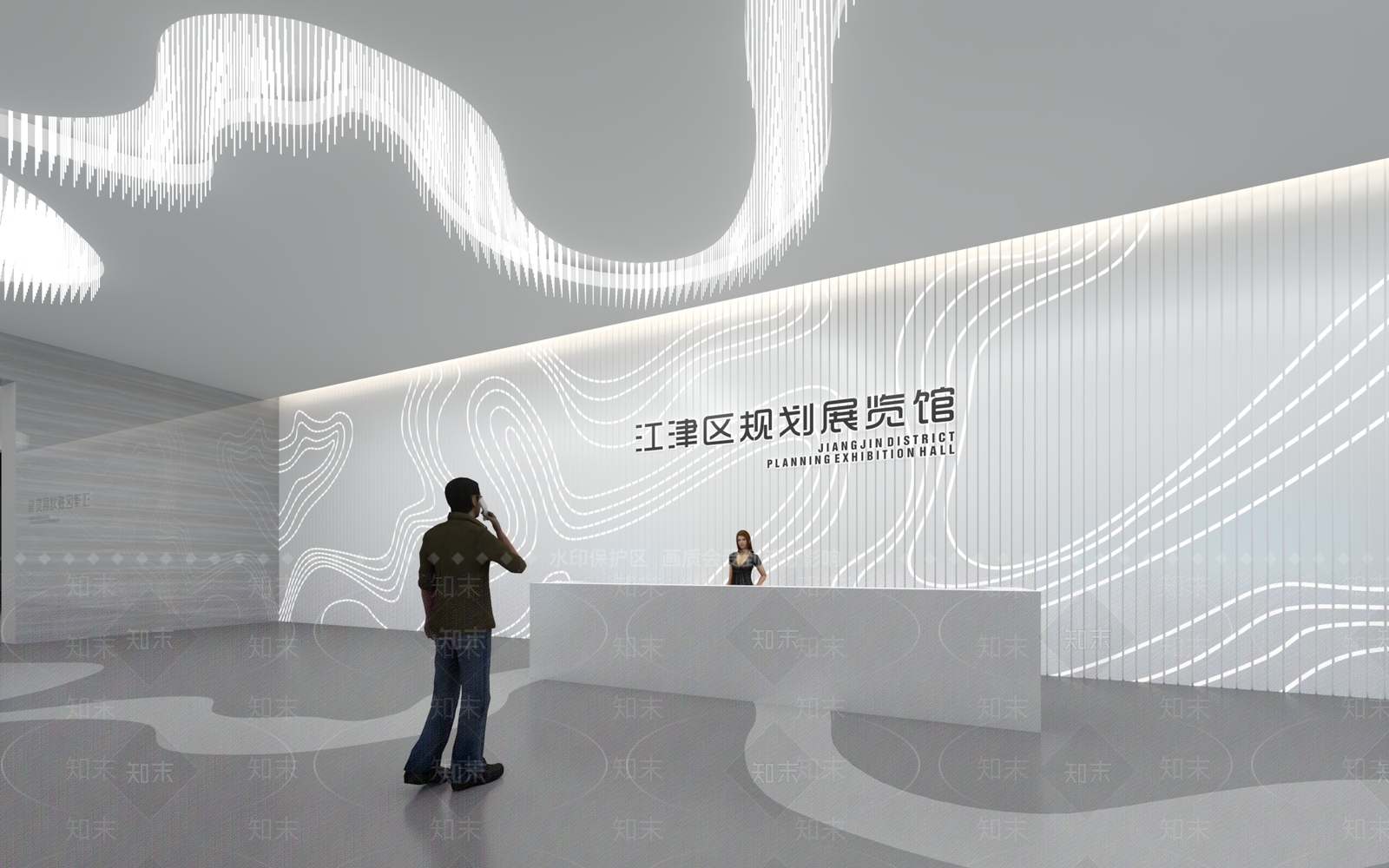 现代简约其他展厅SU模型下载【ID:1201307475】