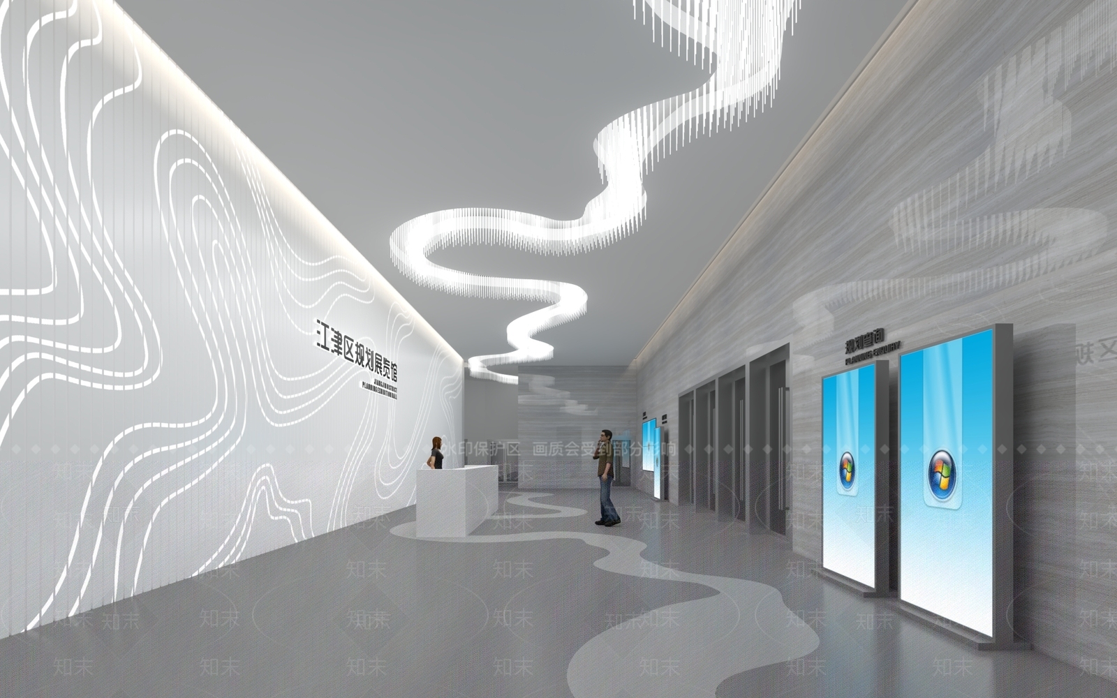 现代简约其他展厅SU模型下载【ID:1201307475】