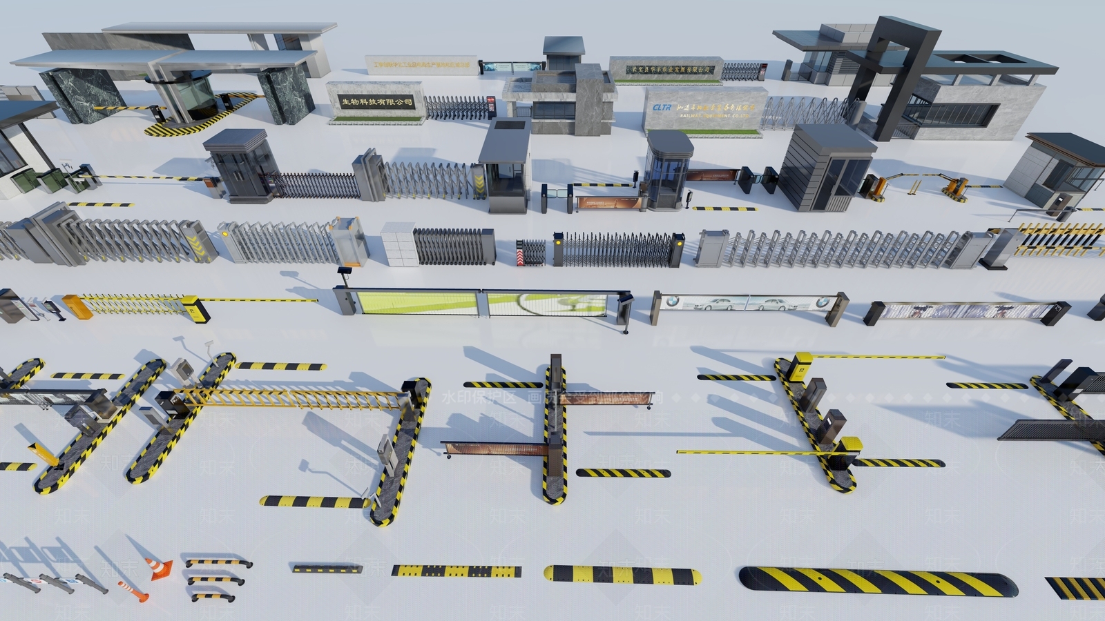 现代入口大门SU模型下载【ID:1201307908】