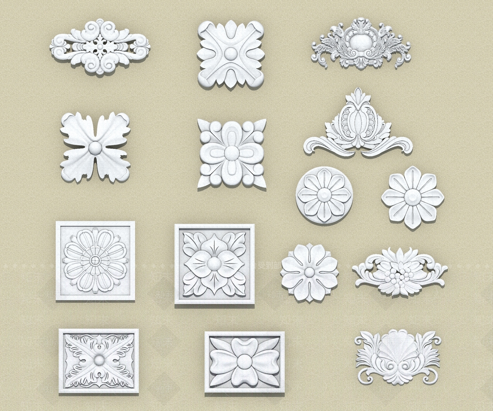 欧式雕花SU模型下载【ID:1201307975】