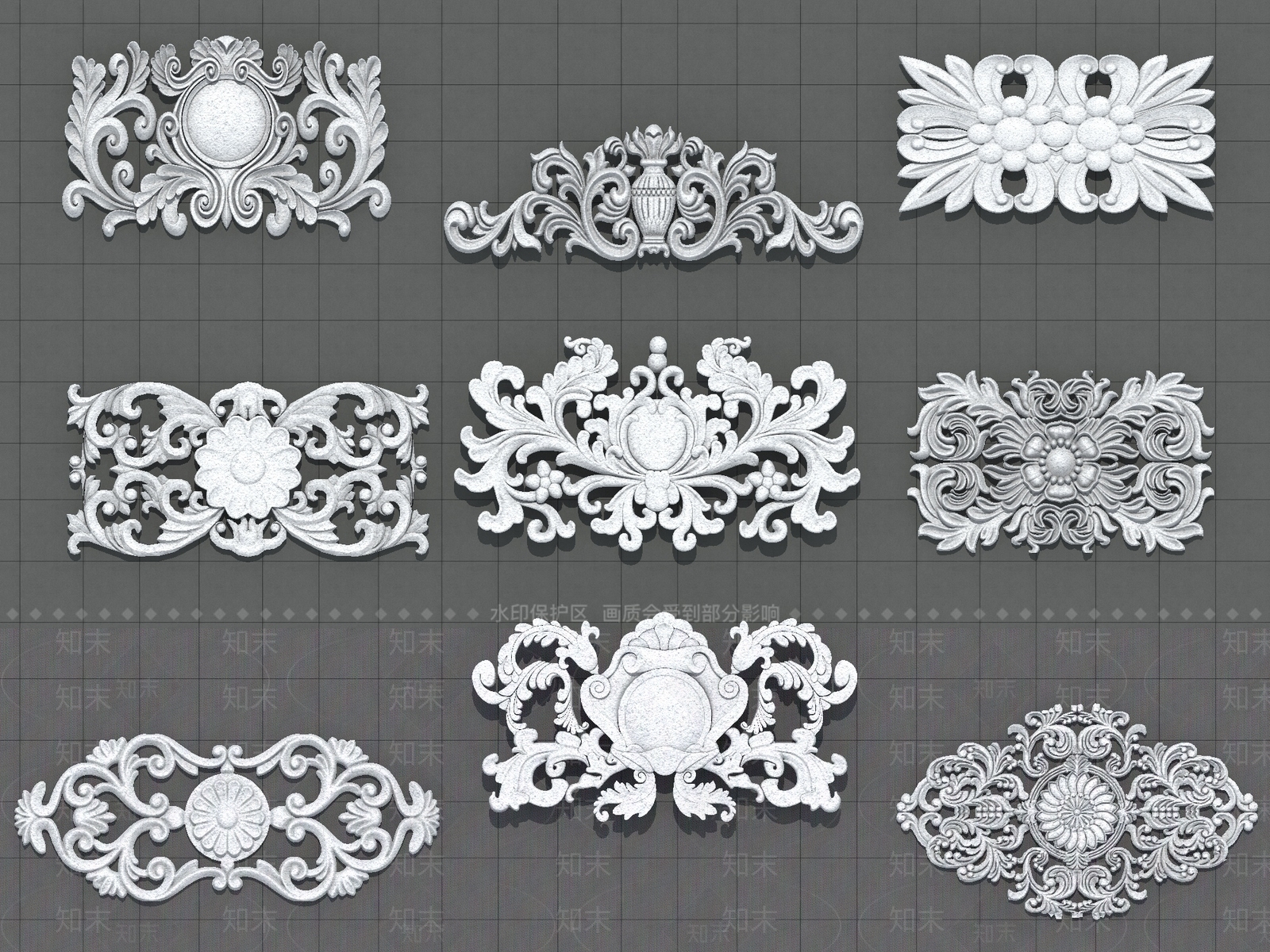 欧式雕花SU模型下载【ID:1201308766】