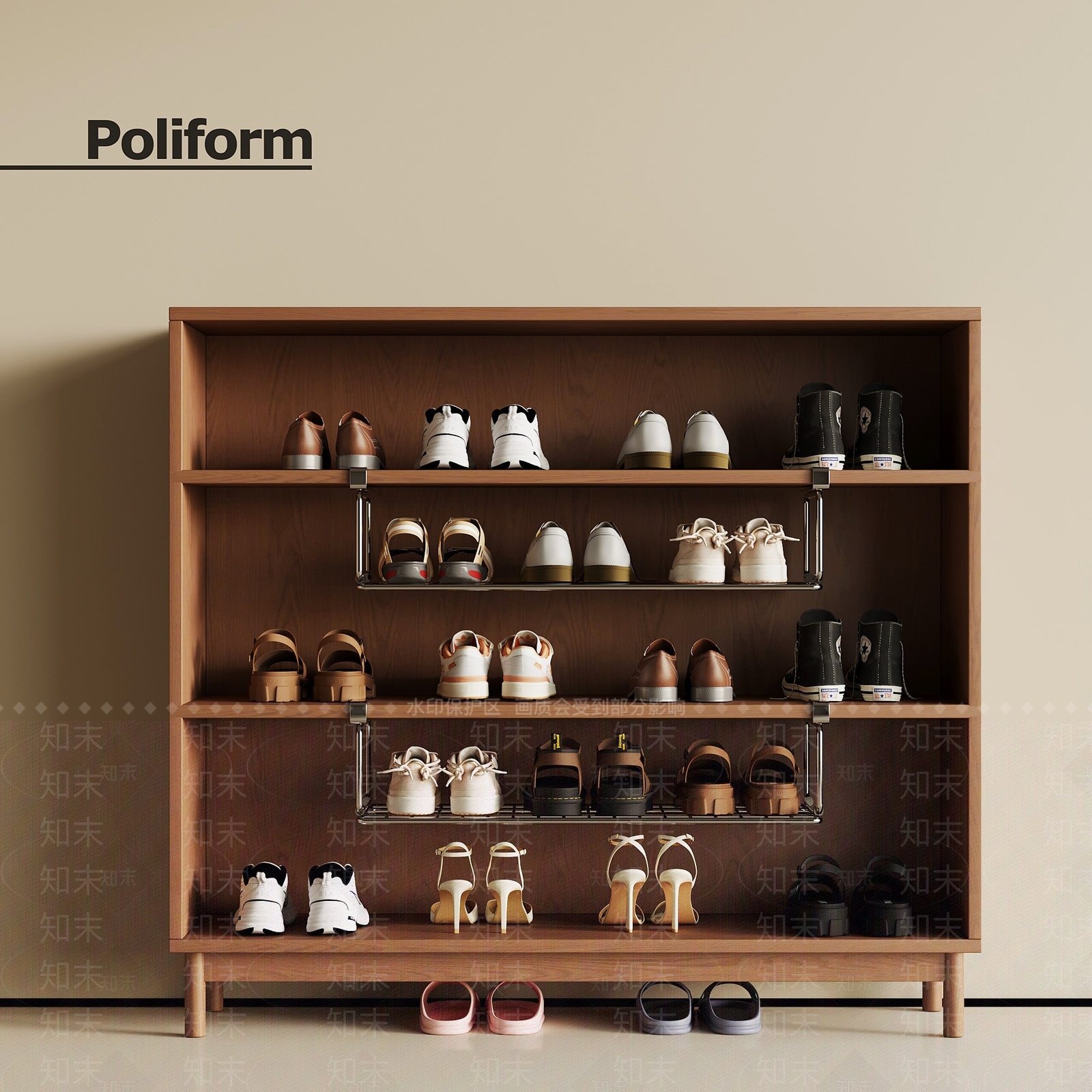 现代鞋柜SU模型下载【ID:1201309202】