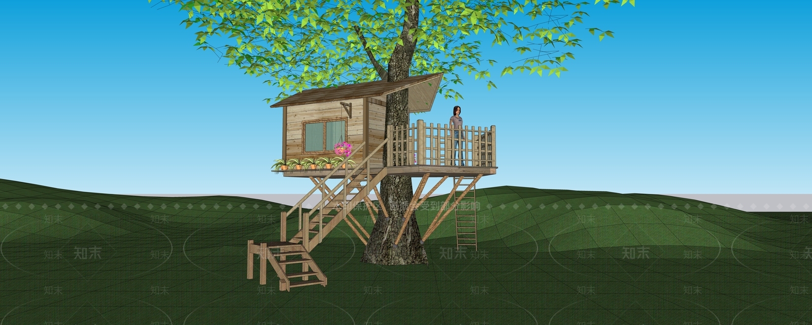 现代其他景观小建筑SU模型下载【ID:1201309442】
