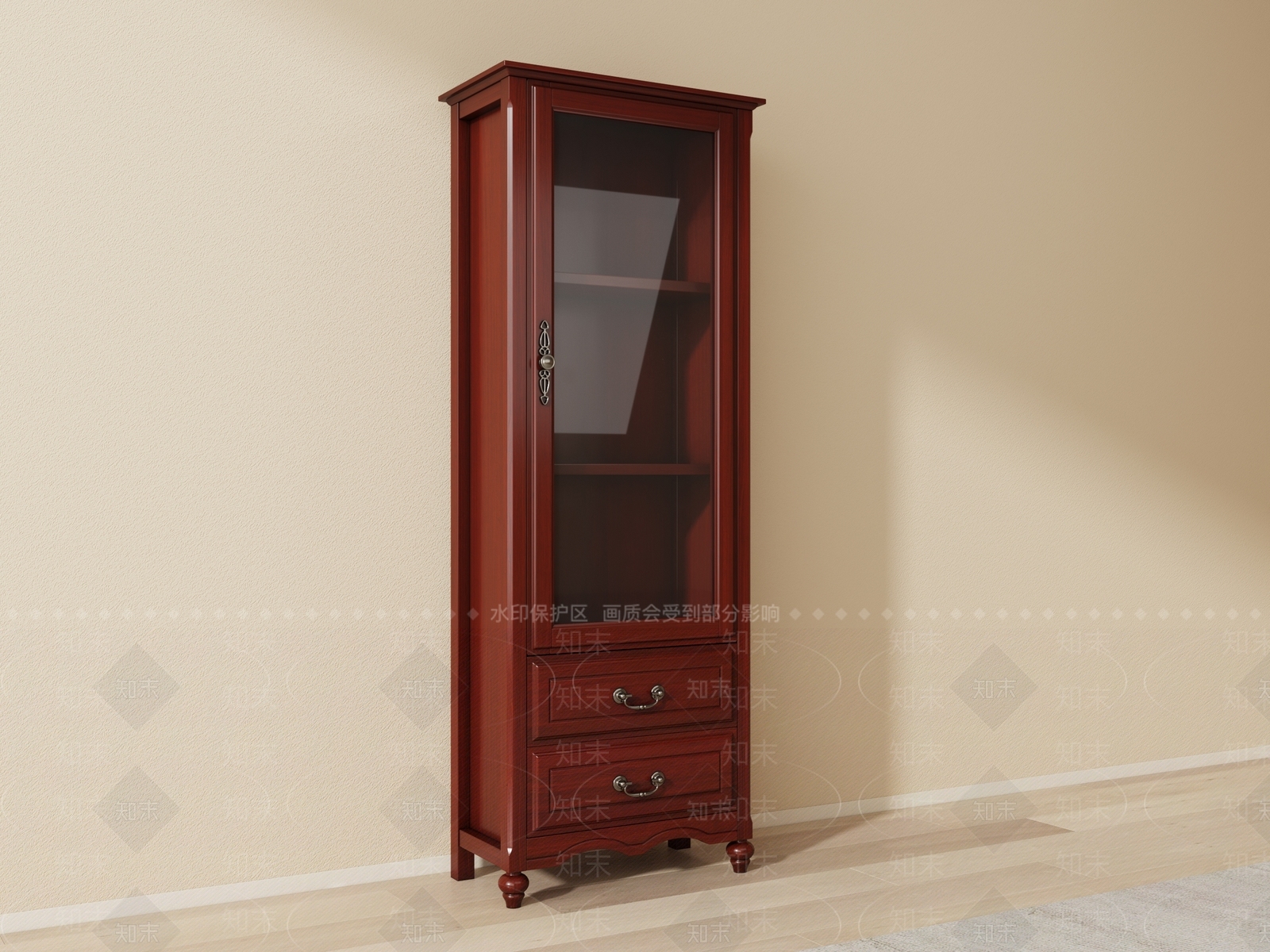 新中式美式酒柜3D模型下载【ID:1201311232】