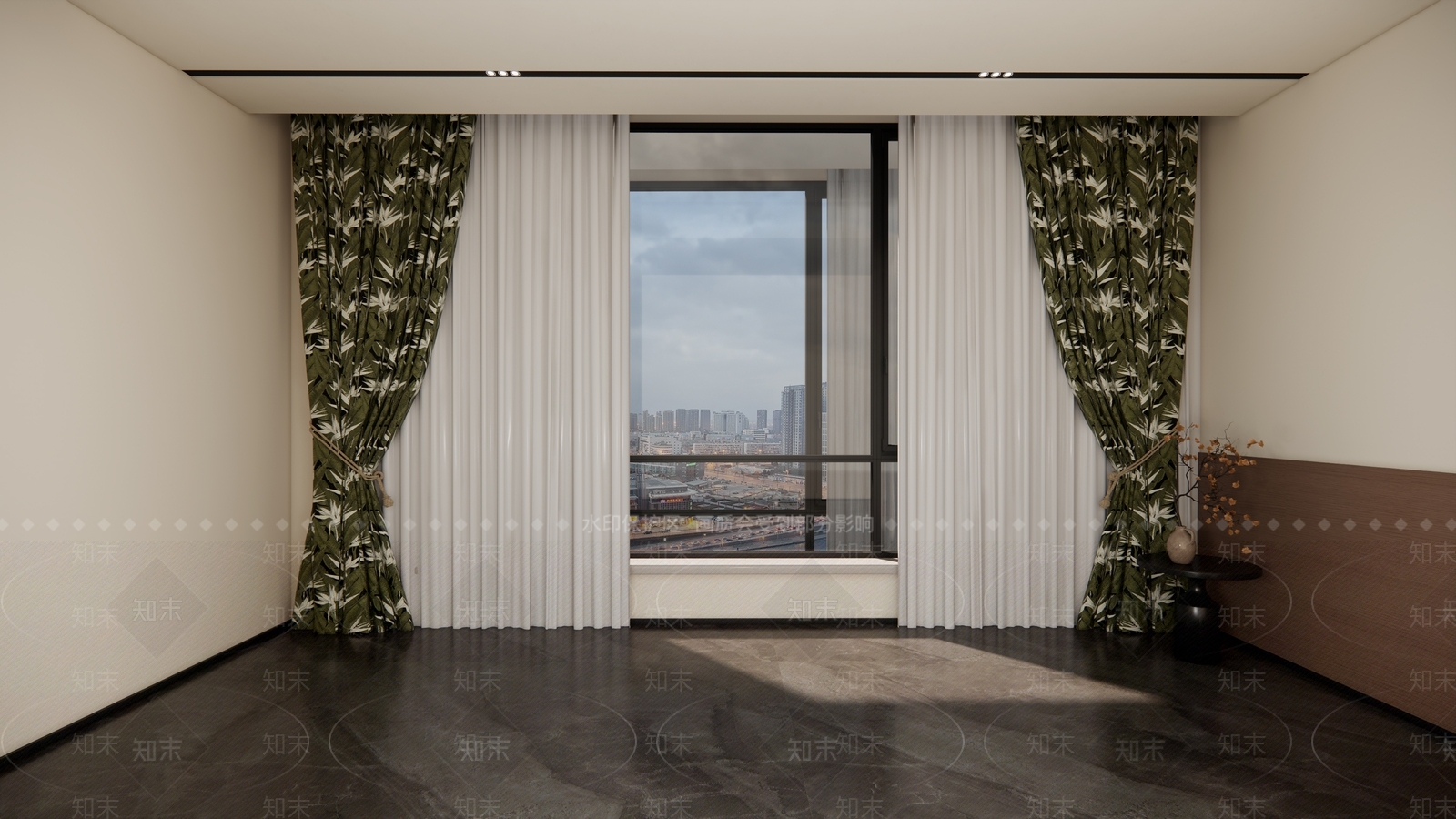 现代欧式窗帘SU模型下载【ID:1201350494】