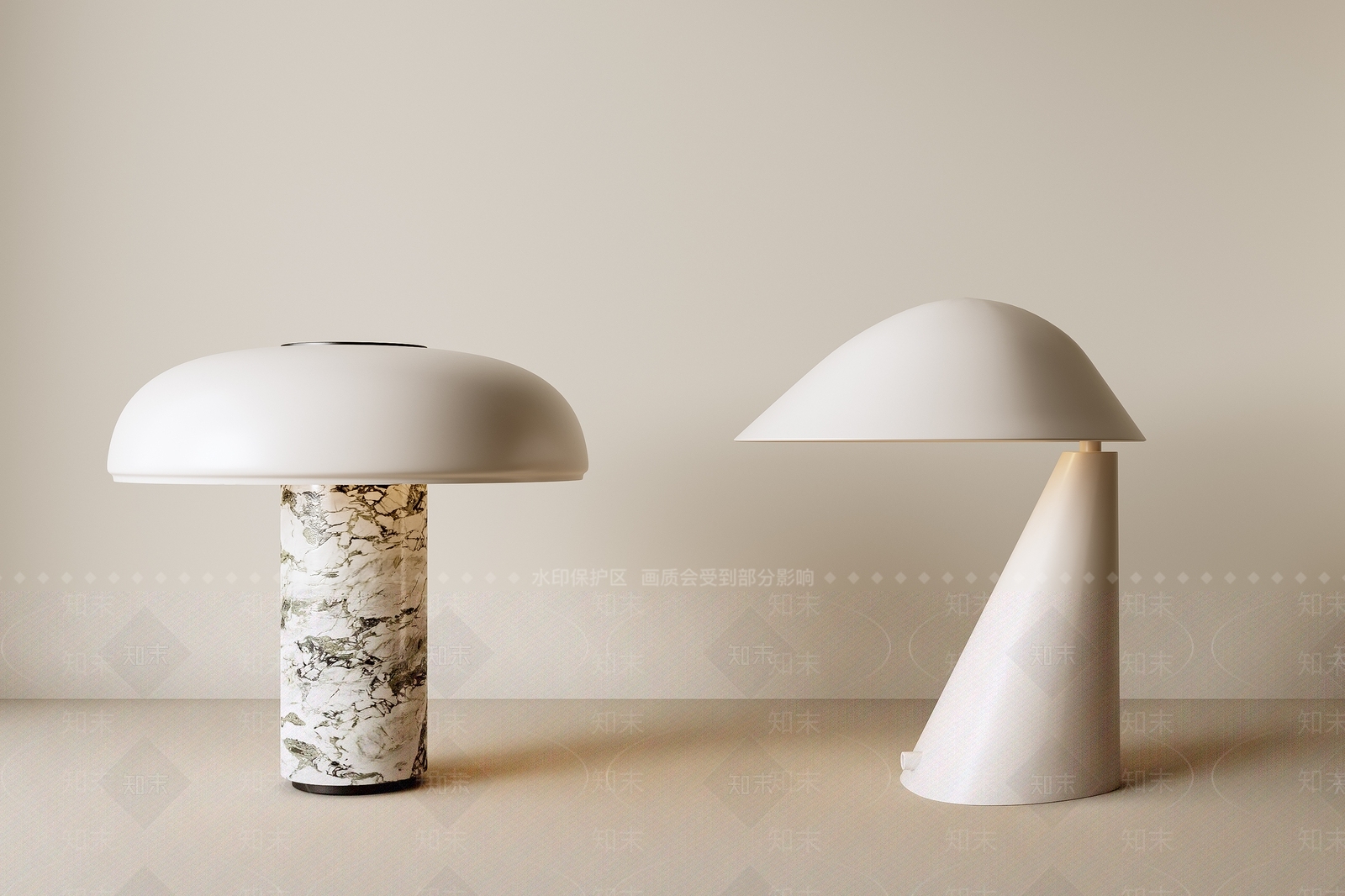 现代意式台灯3D模型下载【ID:1201315603】