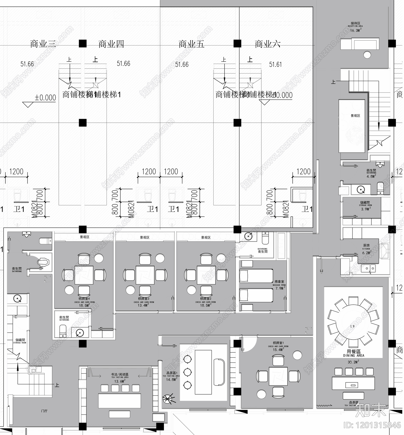 现代棋牌室施工图下载【ID:1201315846】