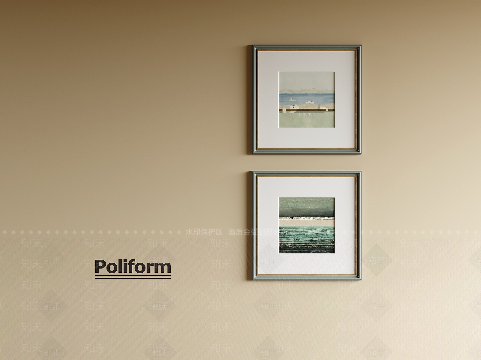 现代法式挂画SU模型下载【ID:1201319680】