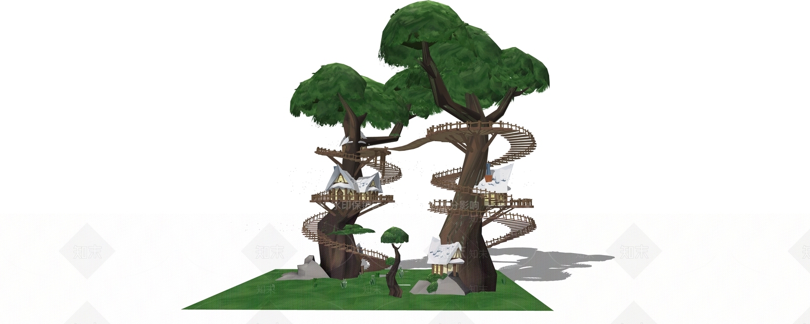 现代其他景观小建筑SU模型下载【ID:1201320872】