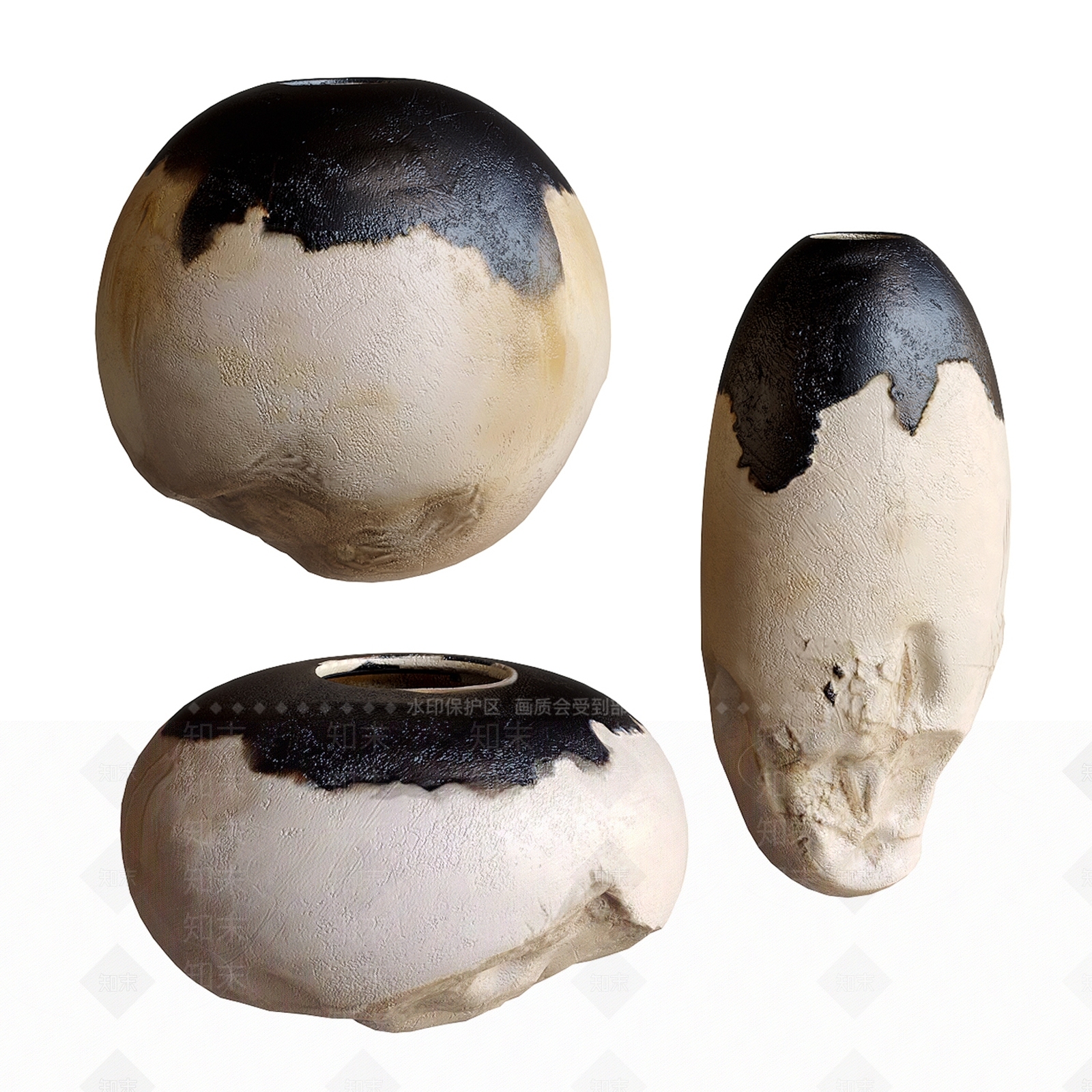 现代侘寂罐子3D模型下载【ID:1201321566】