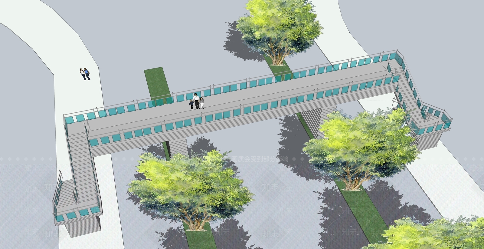 现代天桥SU模型下载【ID:1201328761】
