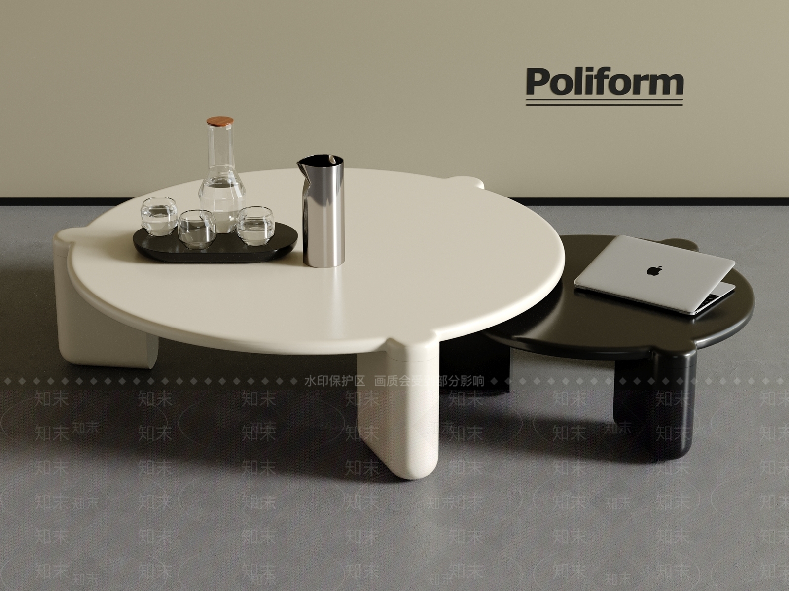 现代轻奢茶几3D模型下载【ID:1201328908】