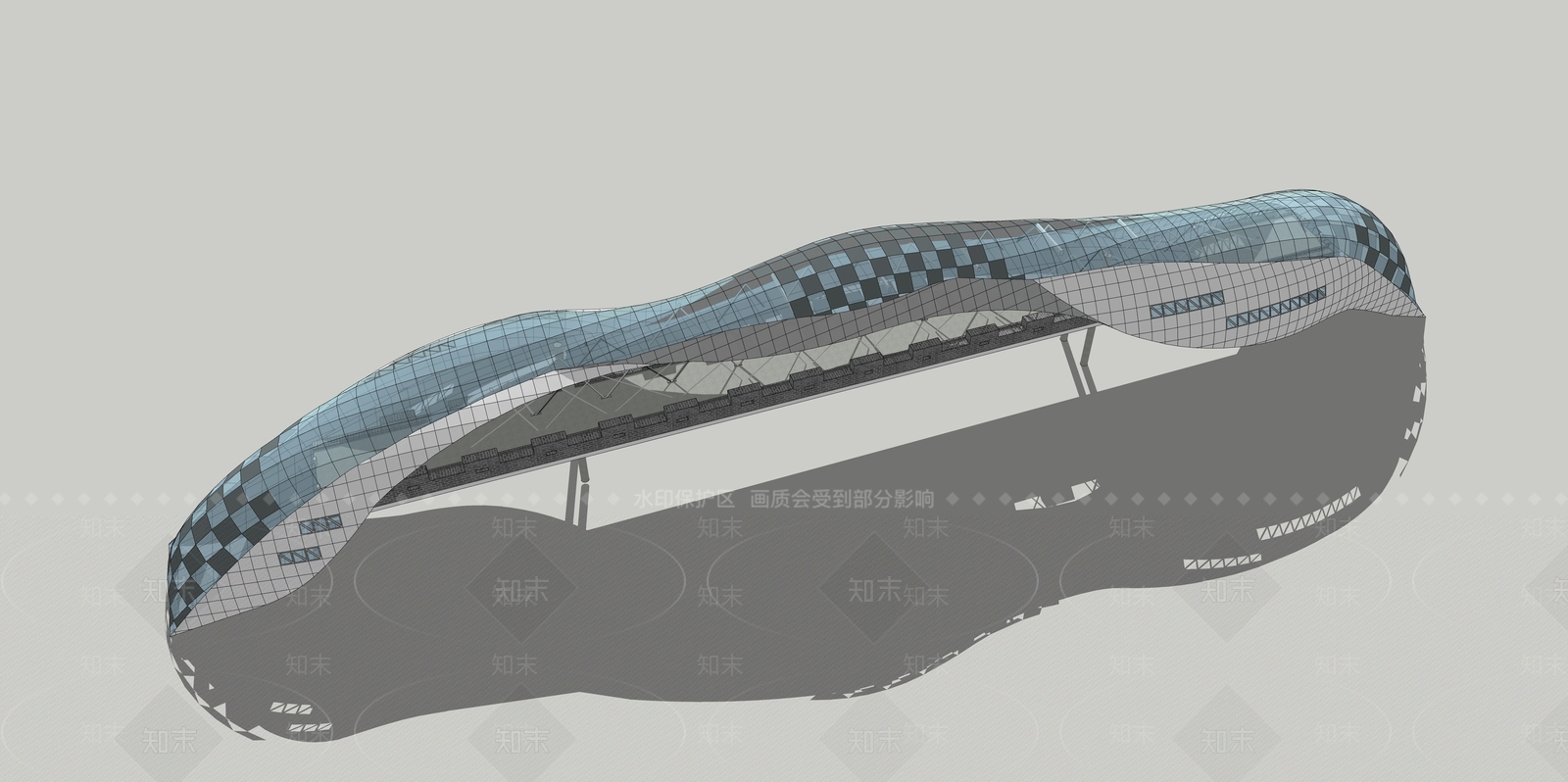 现代天桥SU模型下载【ID:1201329366】