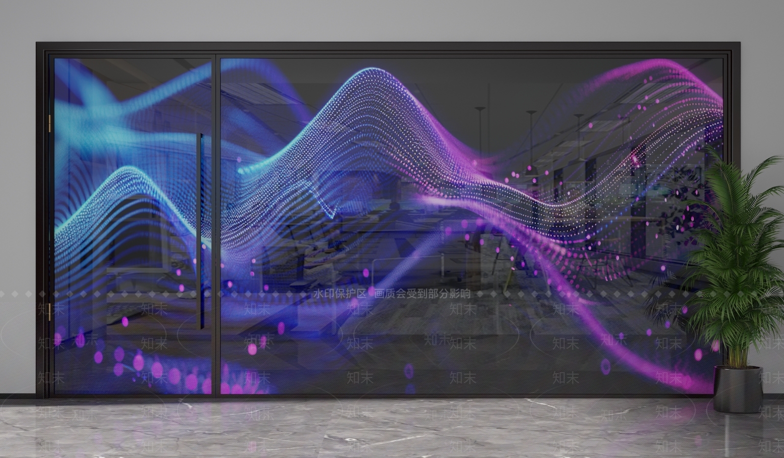 现代隔断3D模型下载【ID:1201329630】